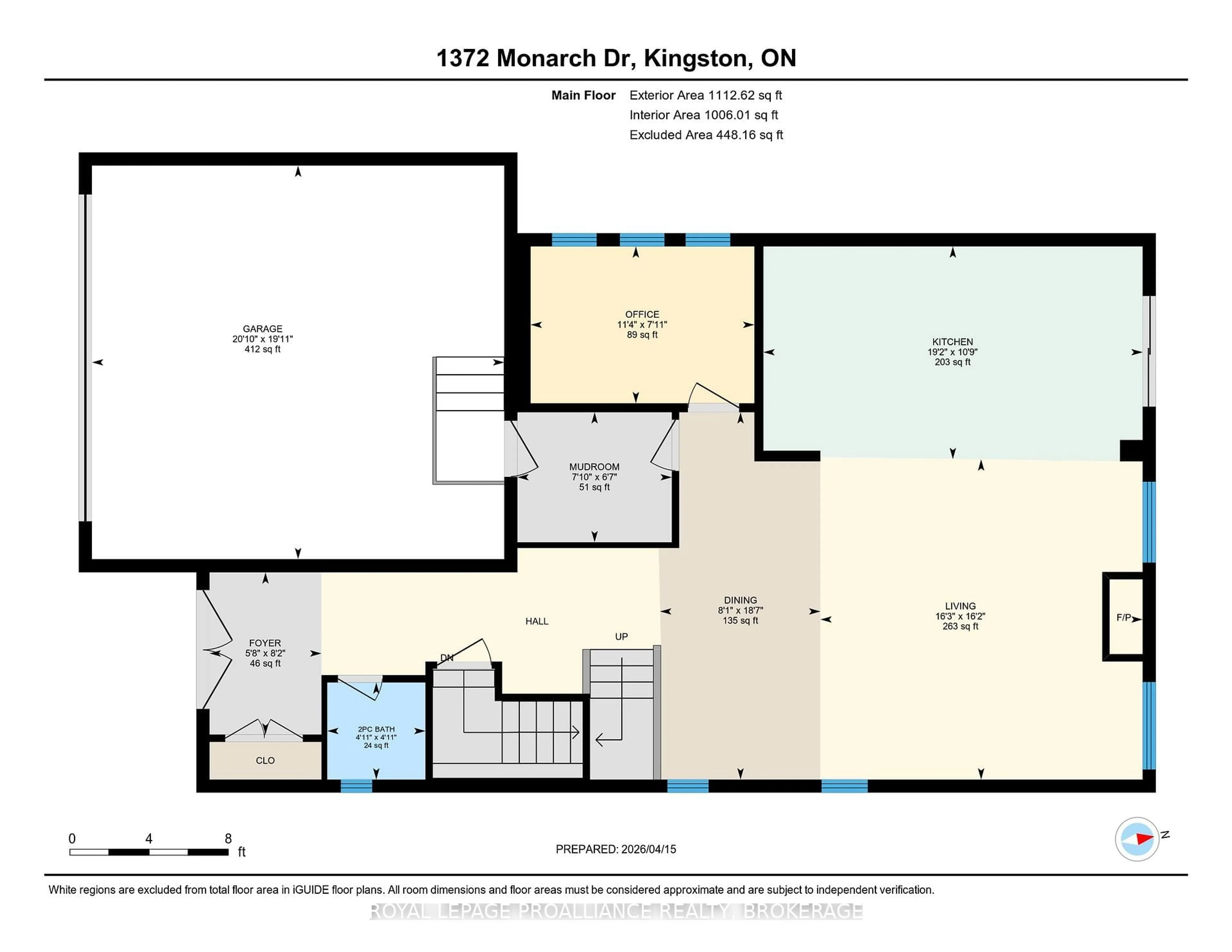 Floor plan for 1372 Monarch Dr, Kingston Ontario K7P 0S2