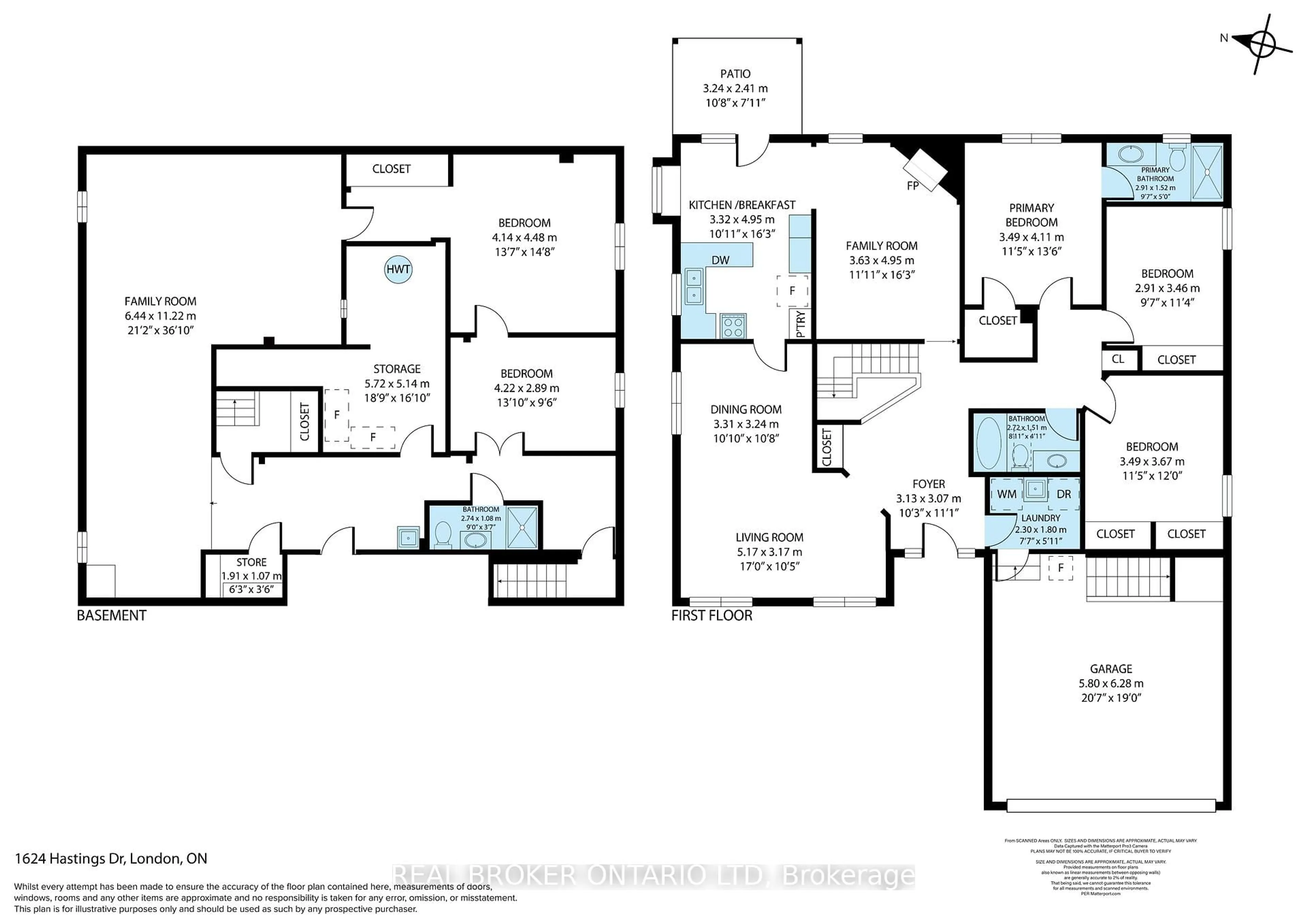 Floor plan for 1624 Hastings Dr, London North Ontario N5X 3E1