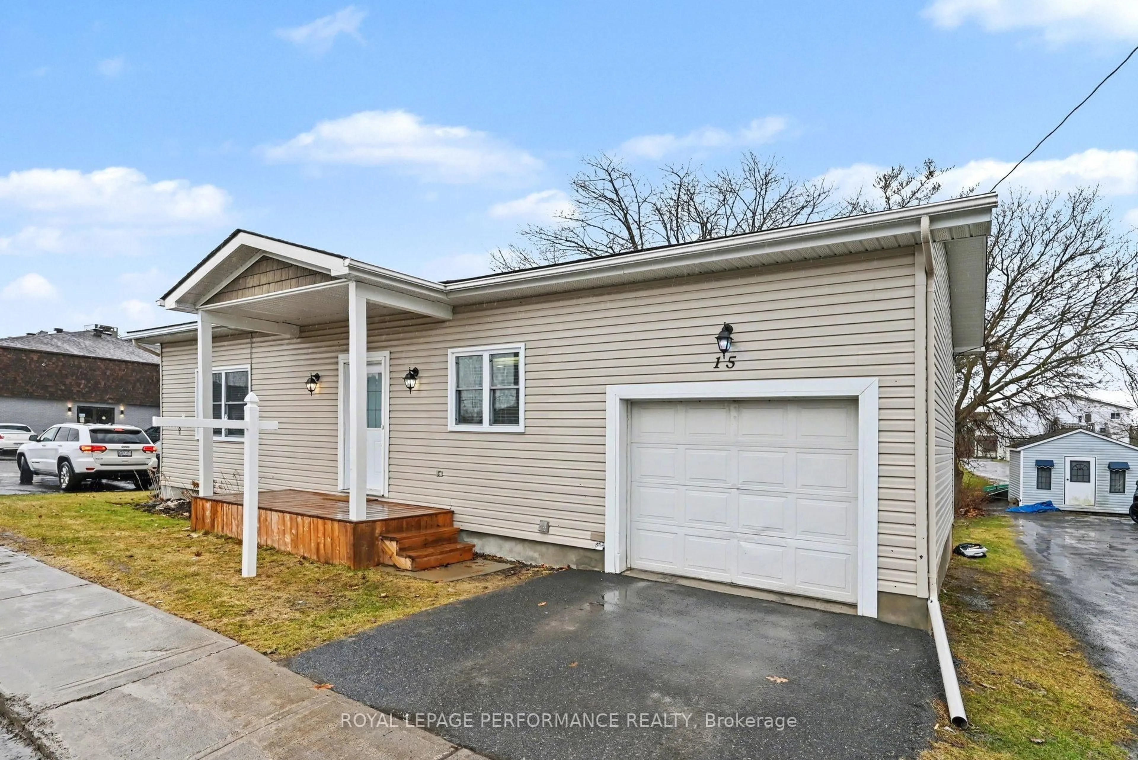 Home with vinyl exterior material, street for 15 Forget St, Russell Ontario K0A 1W0