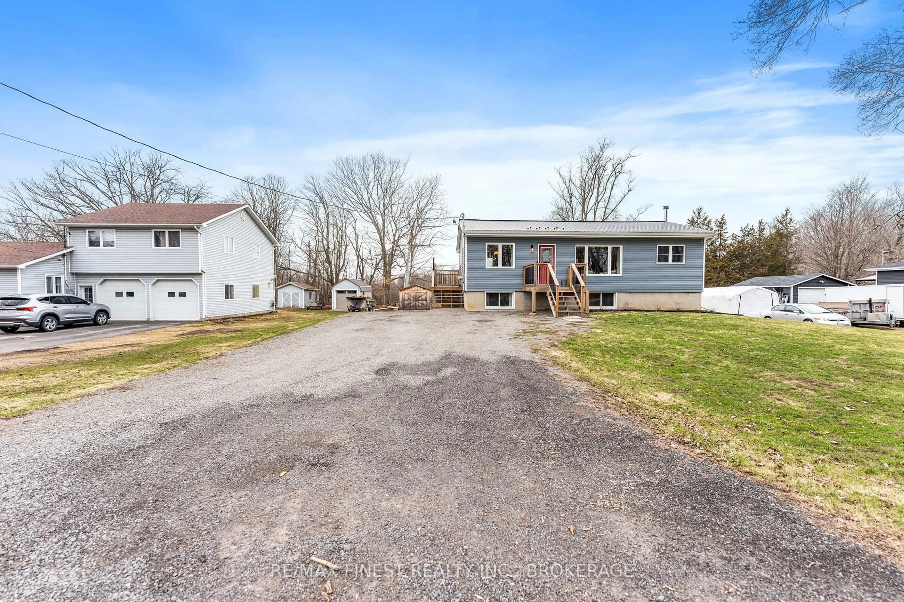 A pic from outside/outdoor area/front of a property/back of a property/a pic from drone, street for 3540 County Road 27, Elizabethtown-Kitley Ontario K0E 1M0