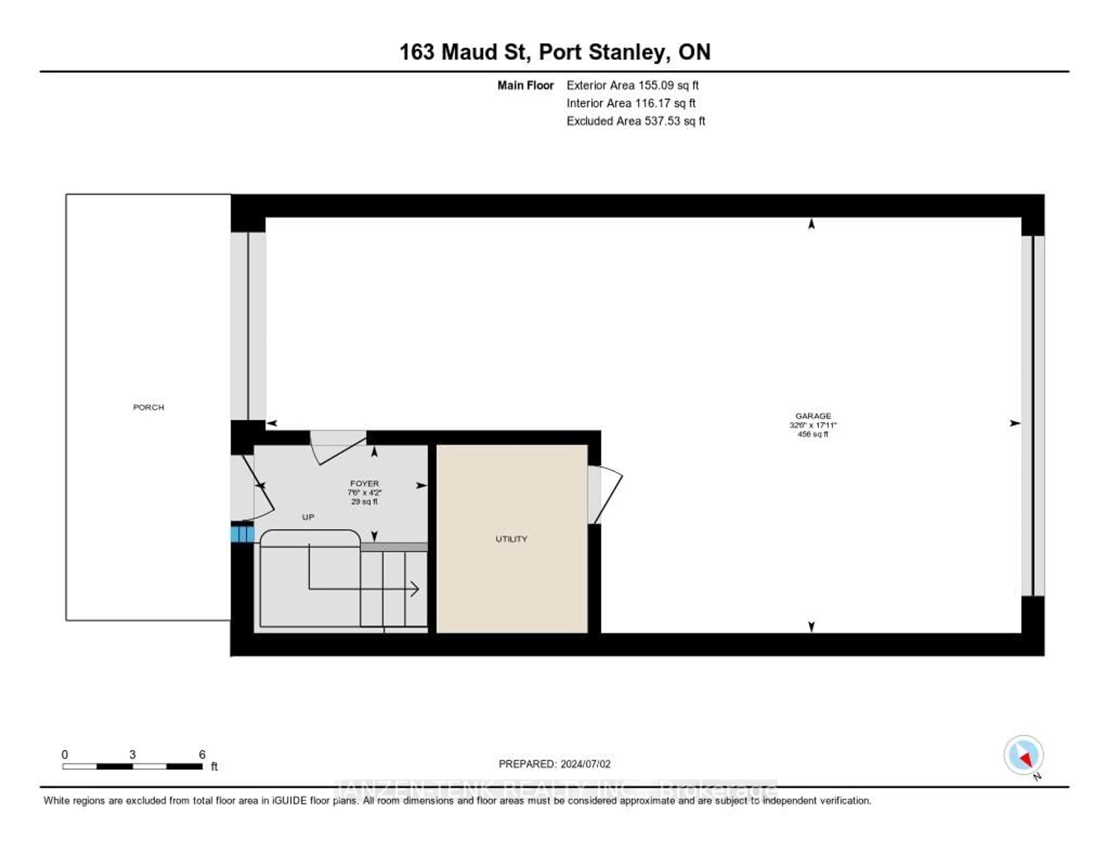 Floor plan for 163 Maud St, Central Elgin Ontario N5L 1C8