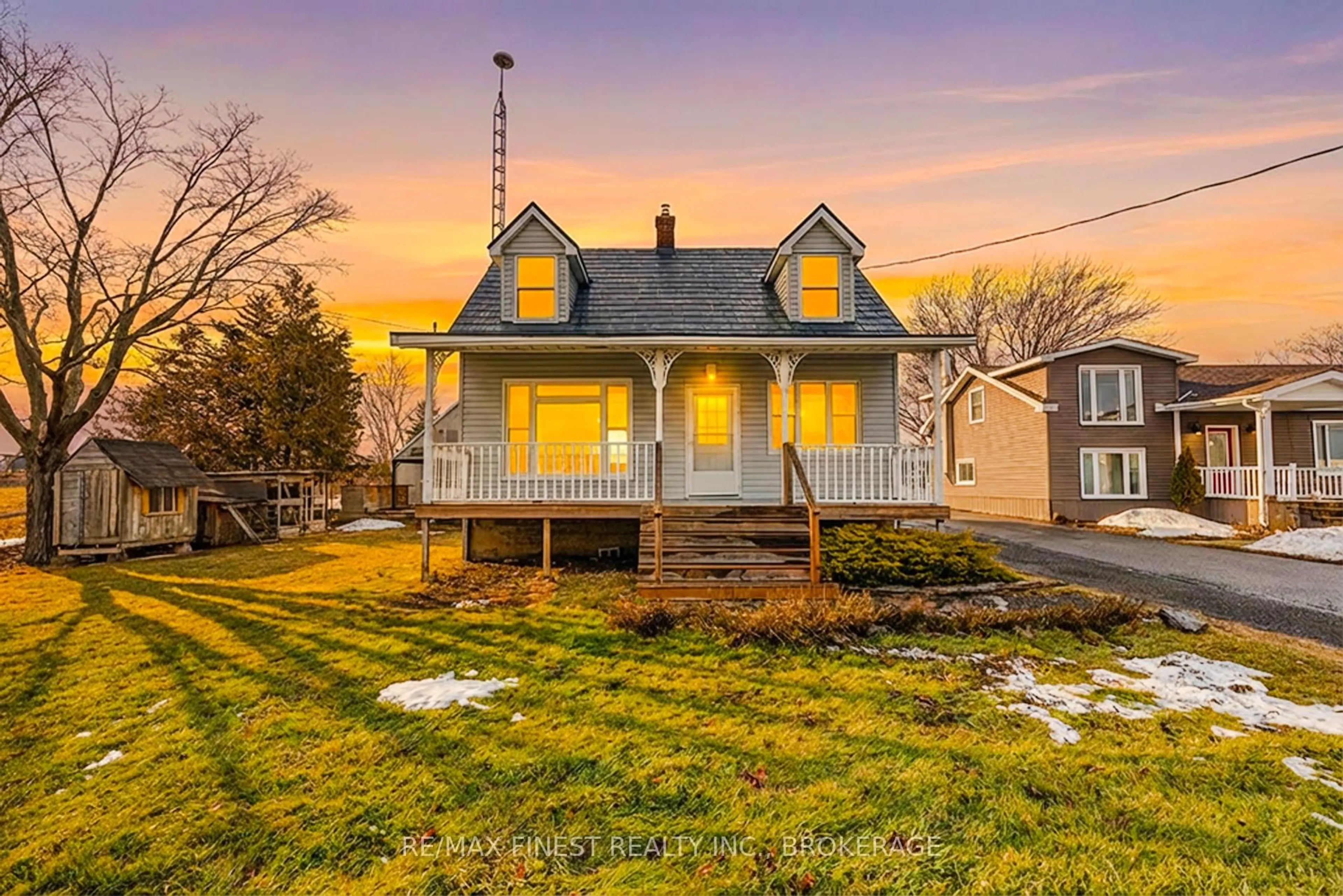 A pic from outside/outdoor area/front of a property/back of a property/a pic from drone, street for 5157 Bath Rd, Bath Ontario K0H 1G0