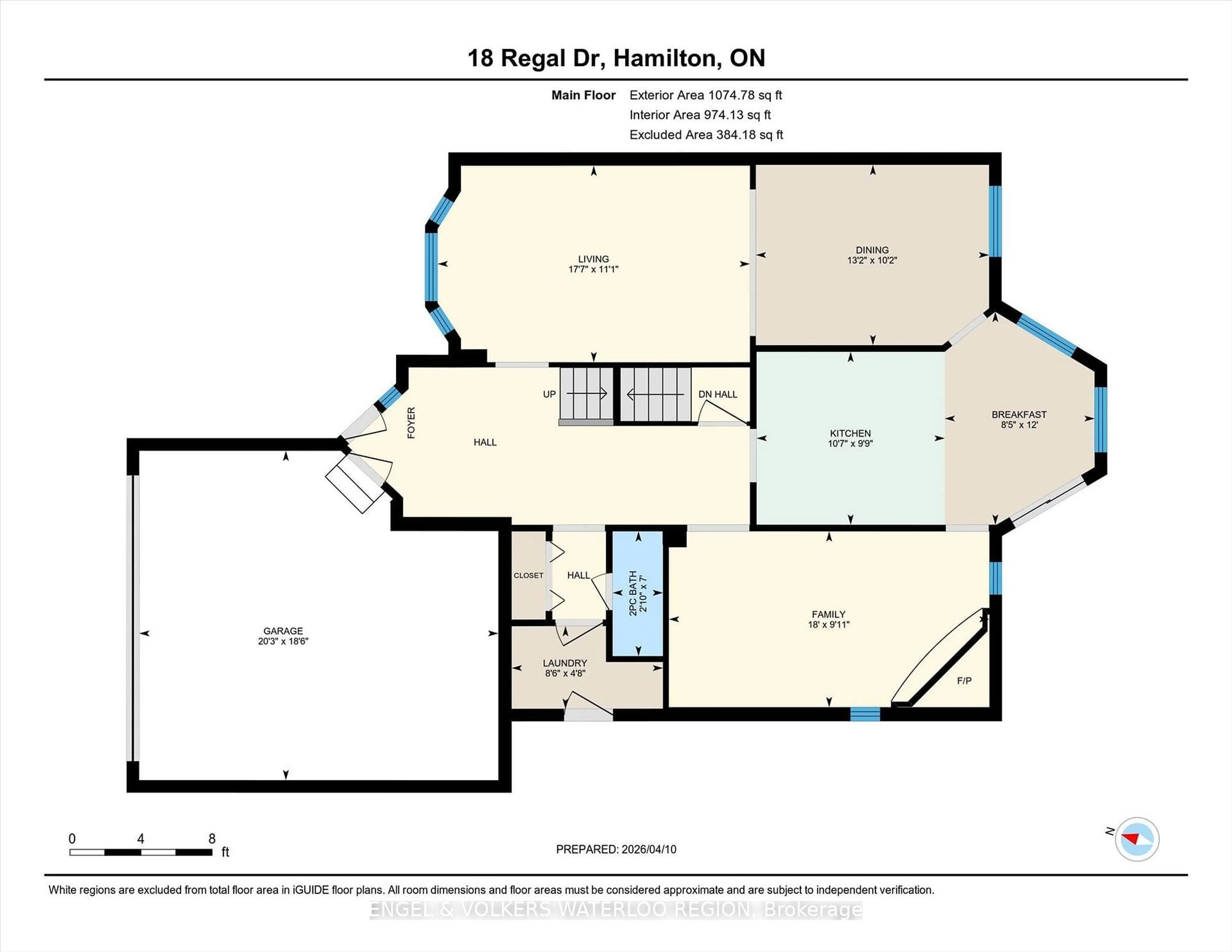 Floor plan for 18 Regal Dr, Hamilton Ontario L8W 2P4