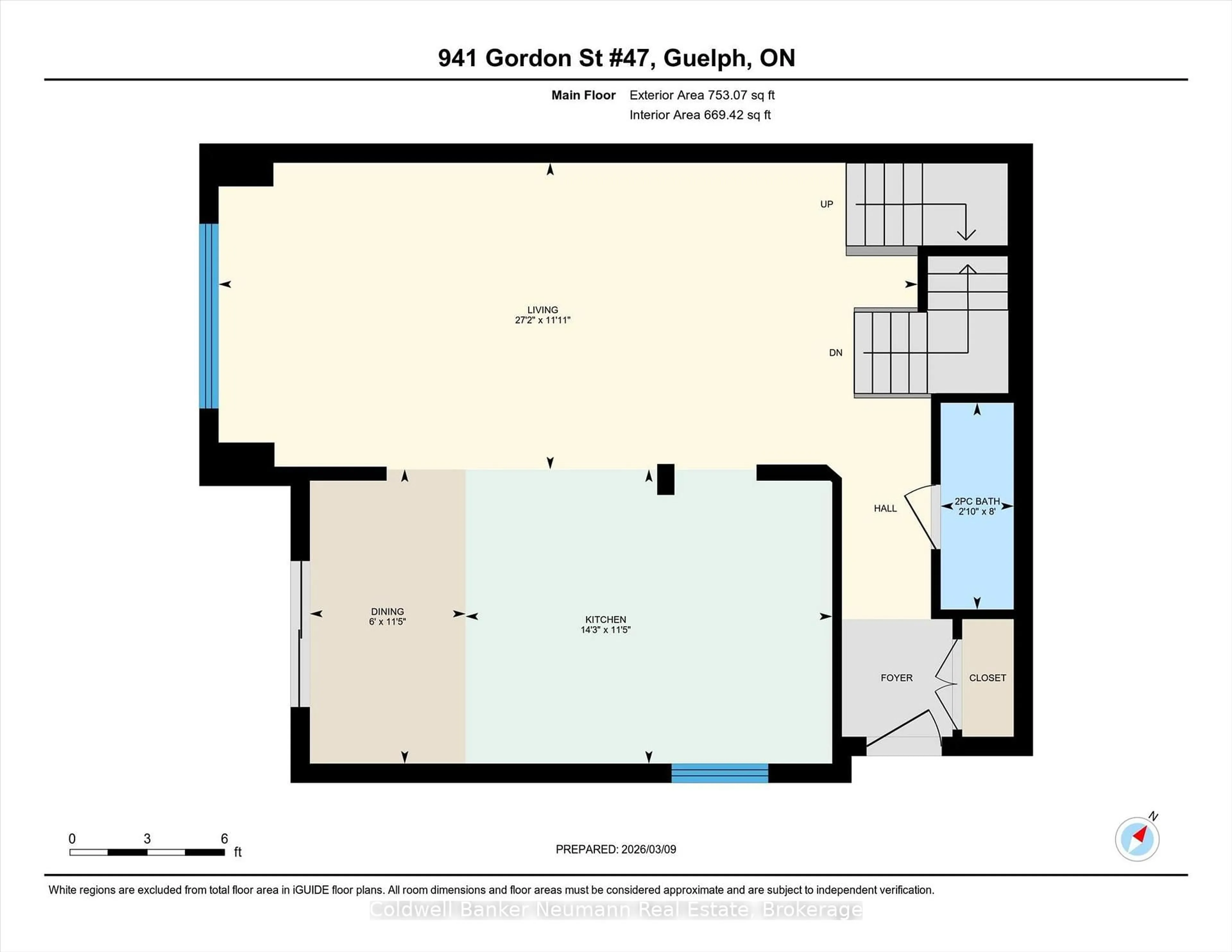 Floor plan for 941 Gordon St #47, Guelph Ontario N1G 4R9