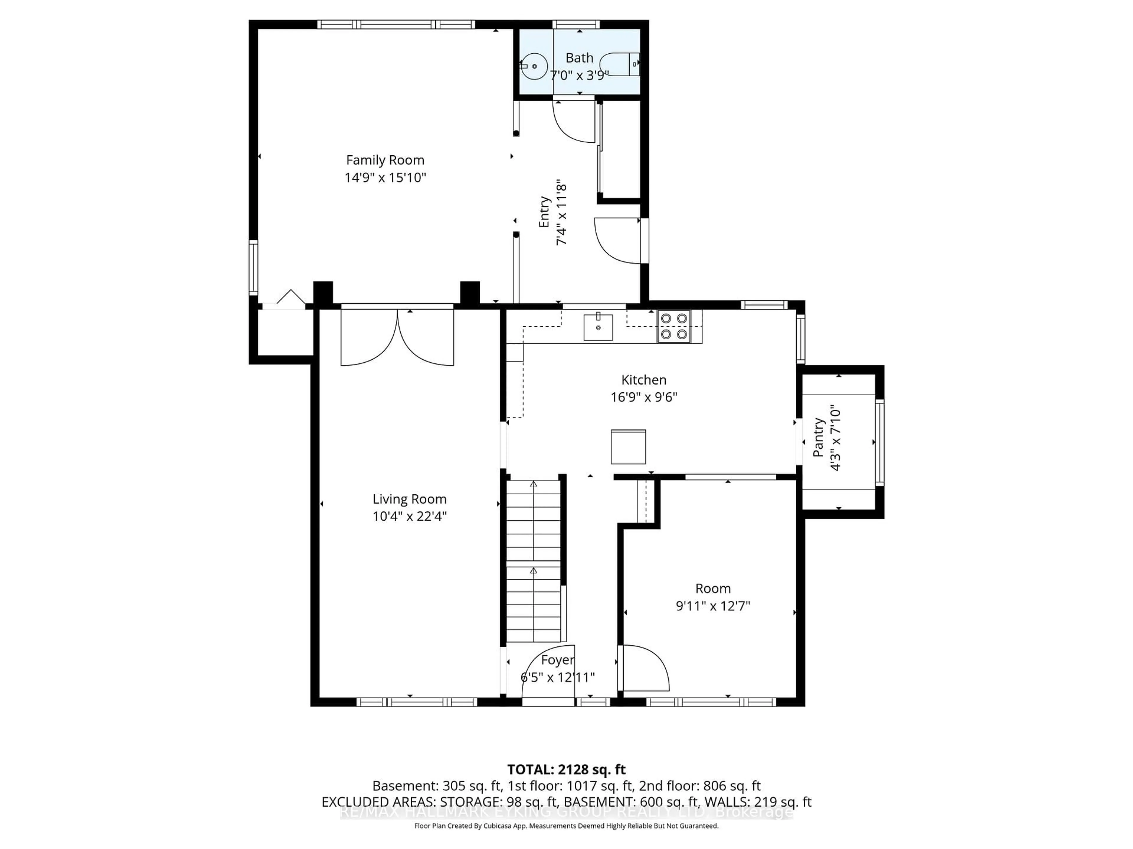Floor plan for 2018 Olympia Cres, Ottawa Ontario K1G 2B4