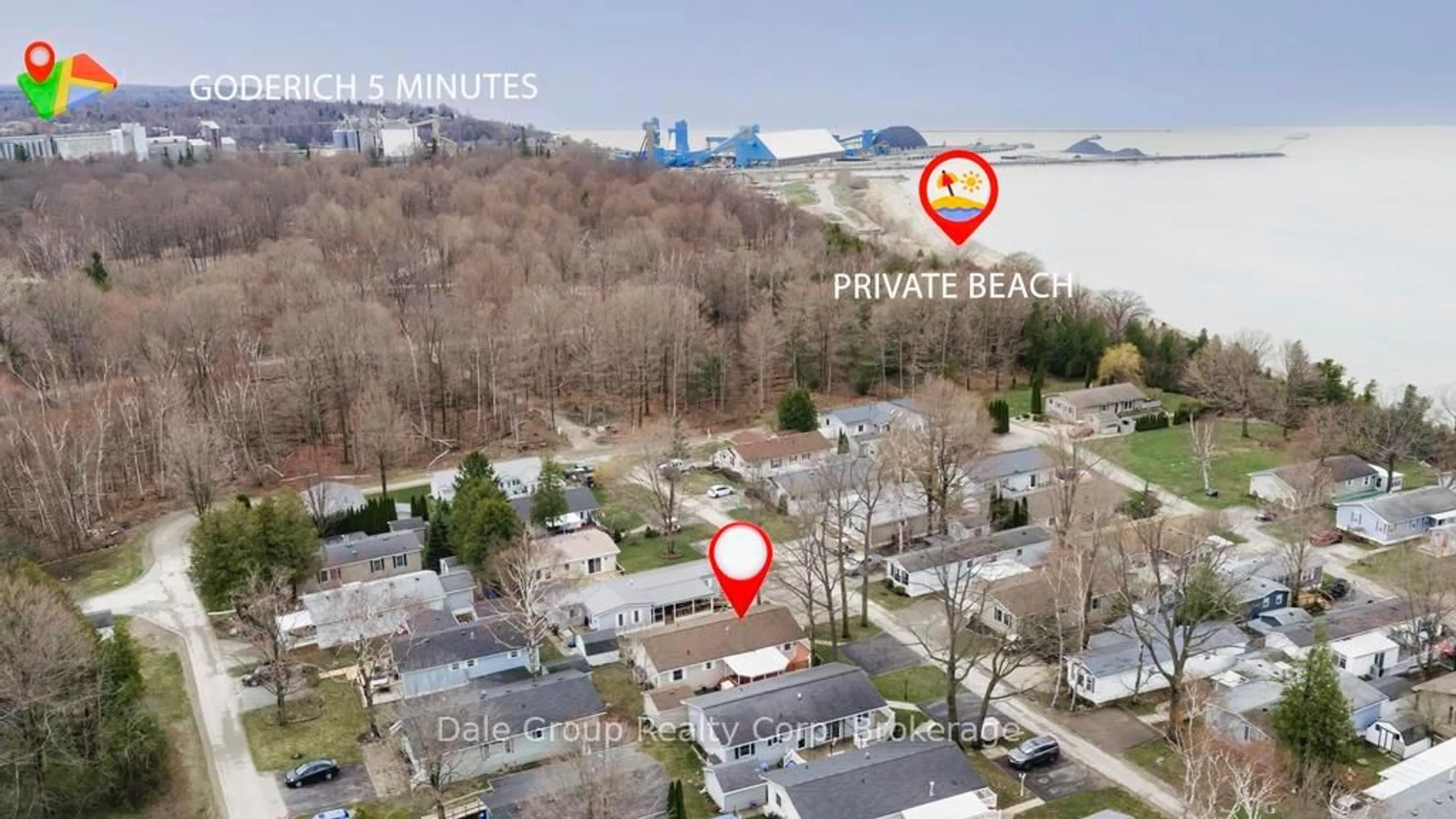 A pic from outside/outdoor area/front of a property/back of a property/a pic from drone, unknown for 68 Cherokee Lane, Ashfield-Colborne-Wawanosh Ontario N7A 3Y2