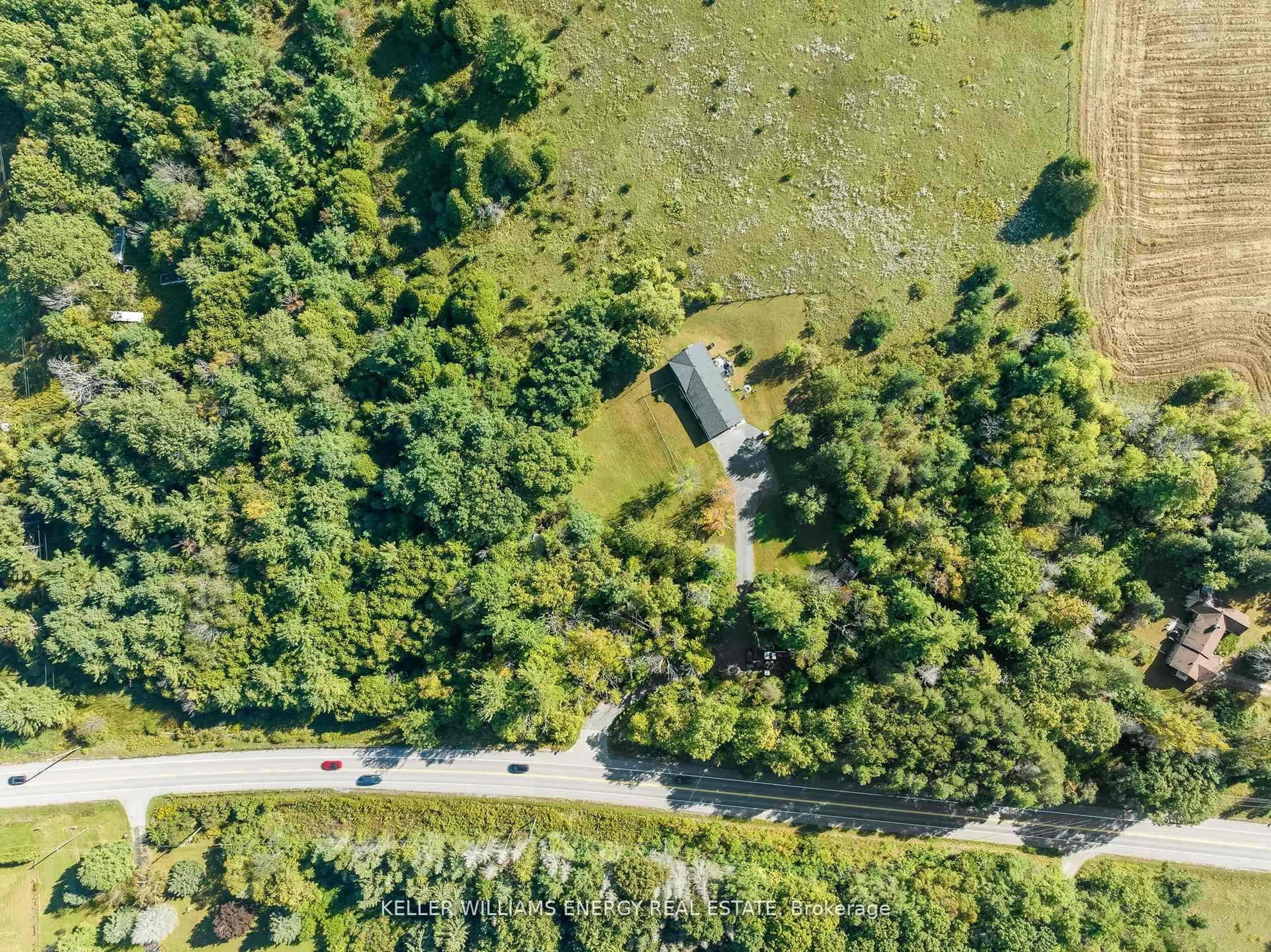 A pic from outside/outdoor area/front of a property/back of a property/a pic from drone, forest/trees view for 1973 County 30 Rd, Brighton Ontario K0K 1H0