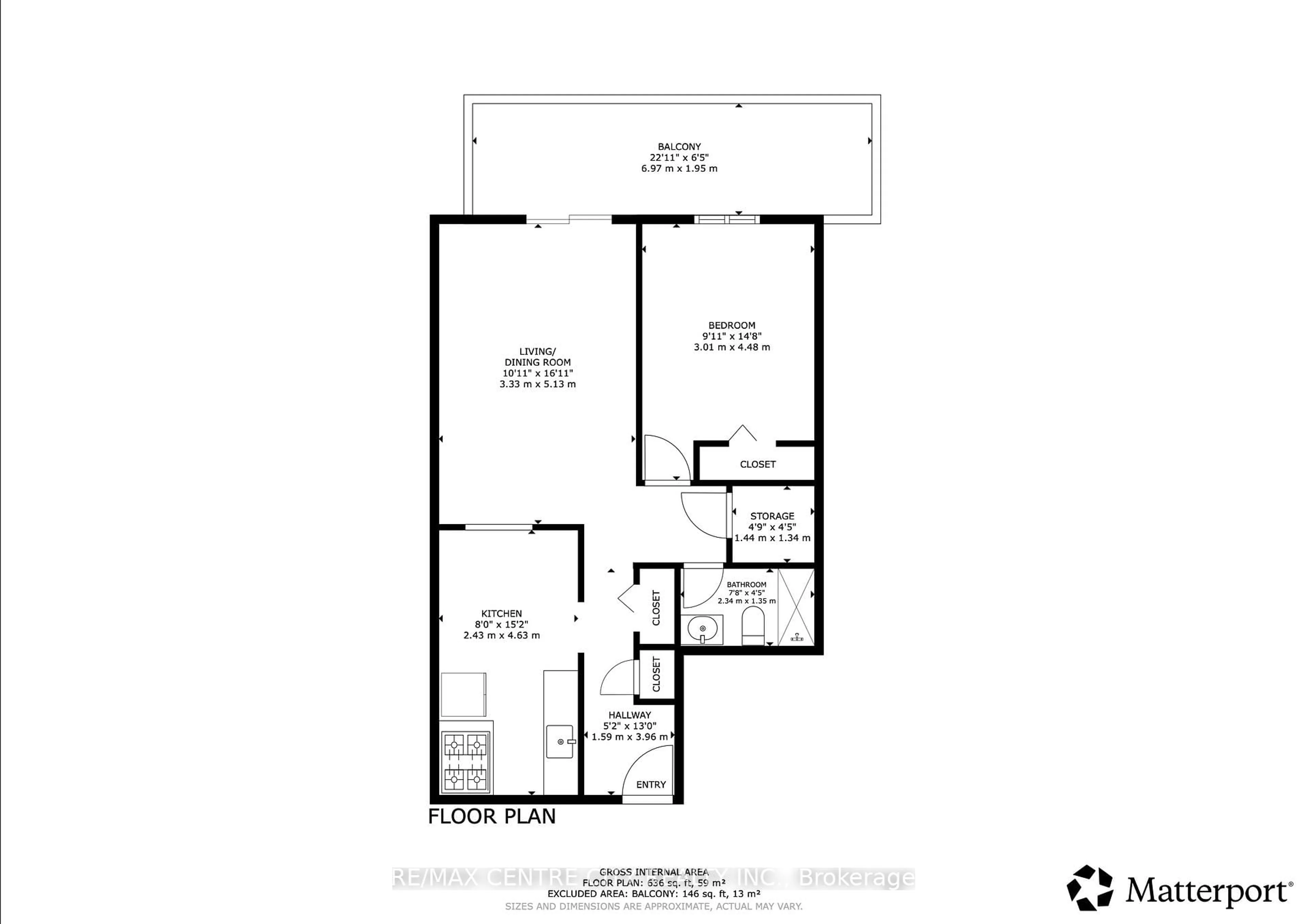 Floor plan for 1100 Jalna Blvd #407, London South Ontario N6E 2M2