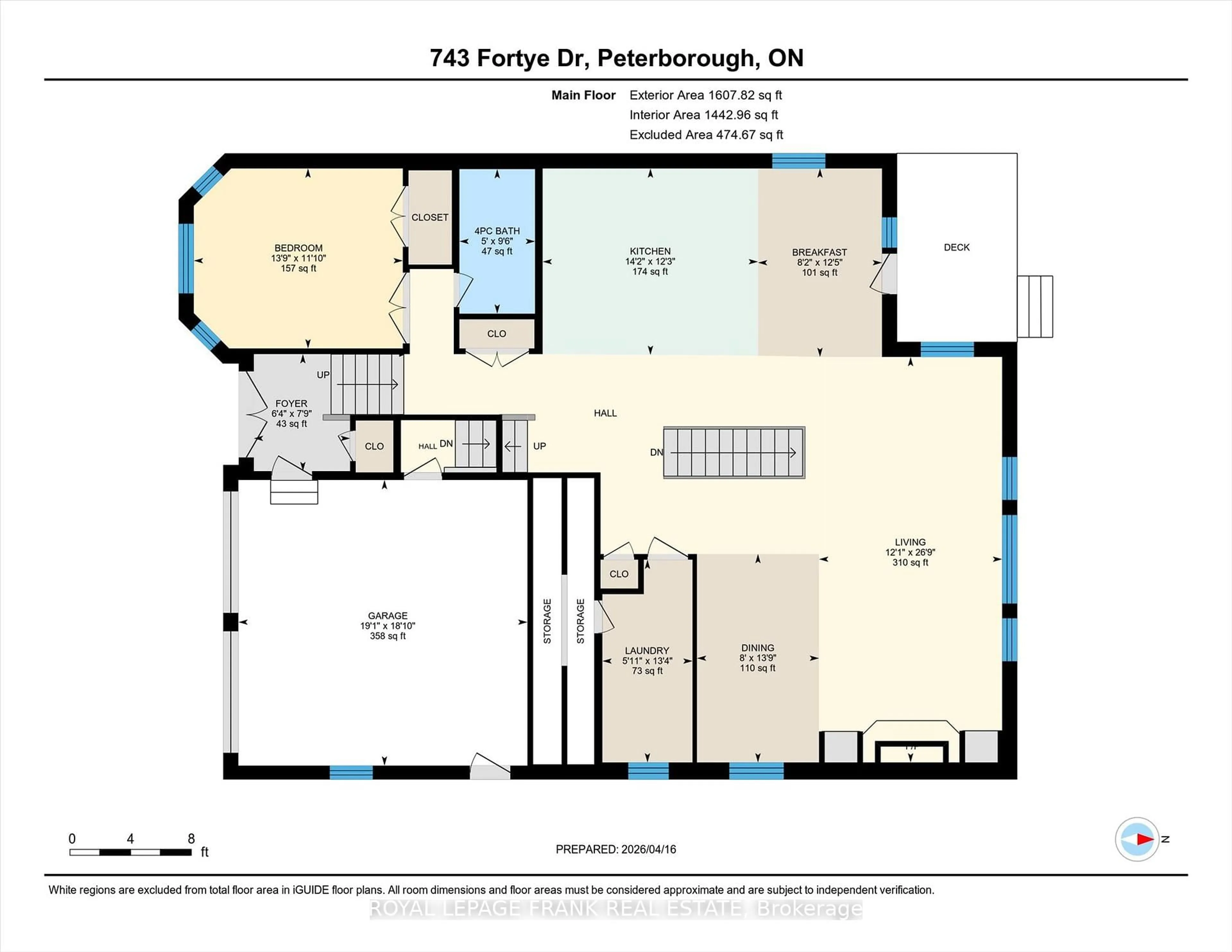 Floor plan for 743 Fortye Dr, Peterborough Ontario K9K 2G4