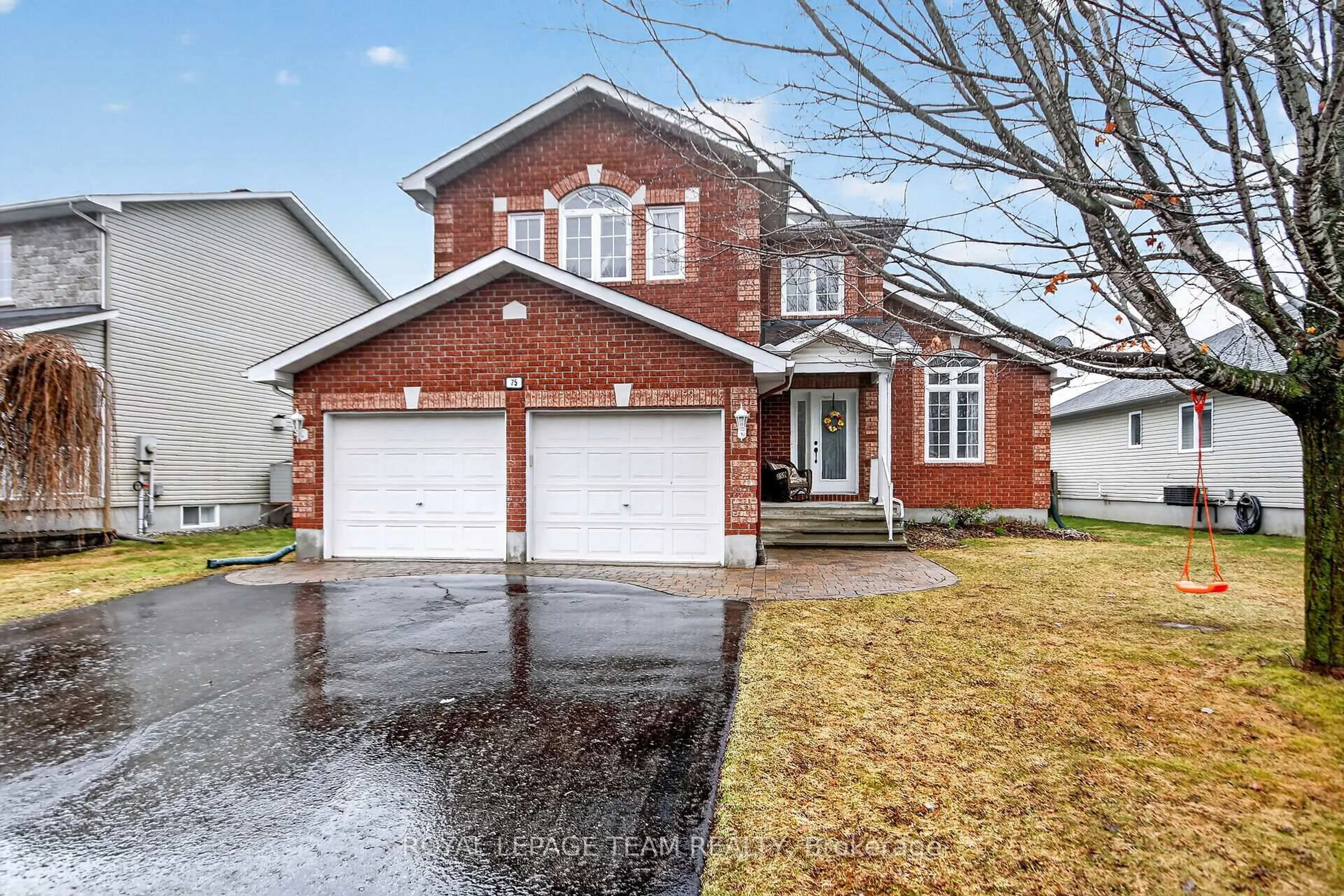 Home with brick exterior material, street for 75 Renoir Dr, Russell Ontario K0A 1W0