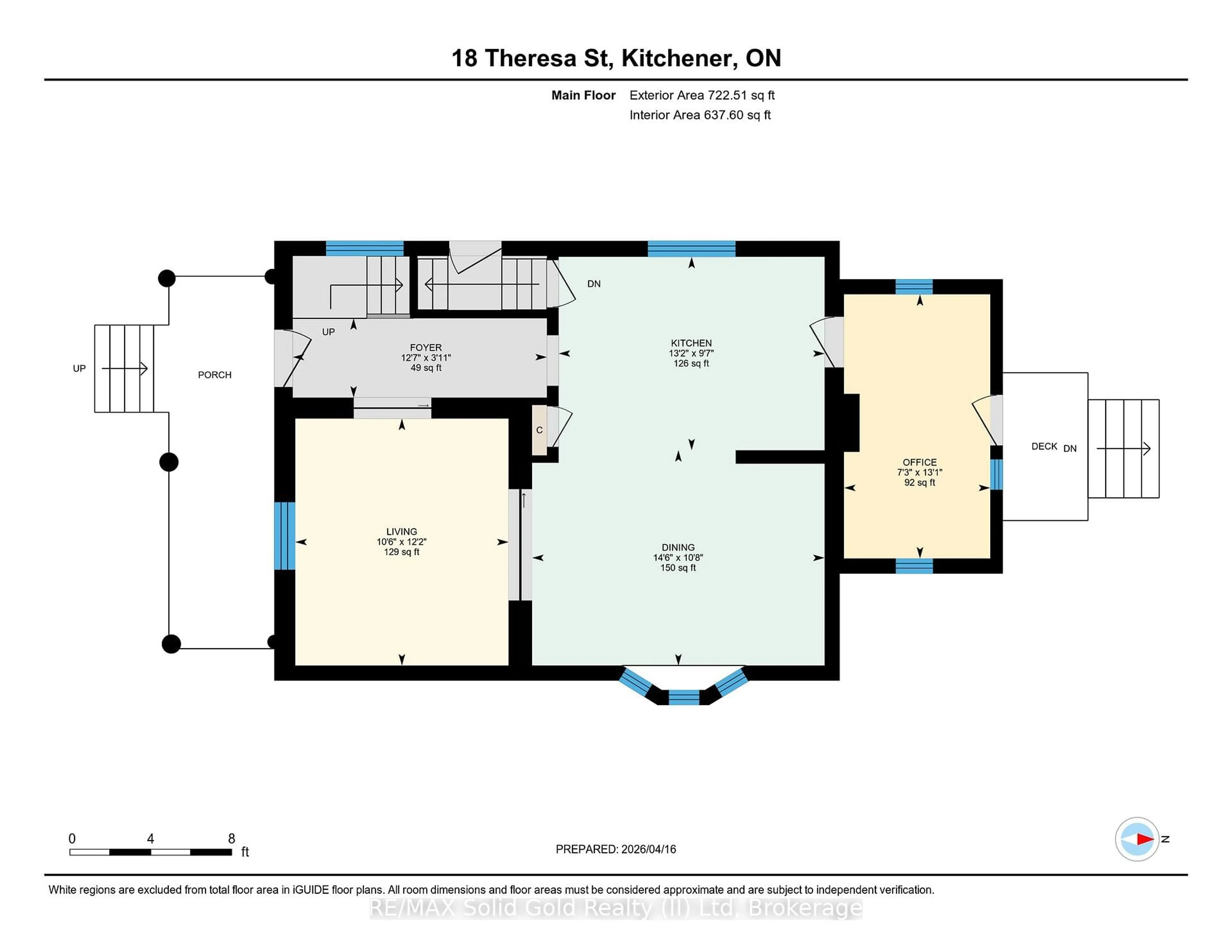 Floor plan for 18 Theresa St, Kitchener Ontario N2G 1M1