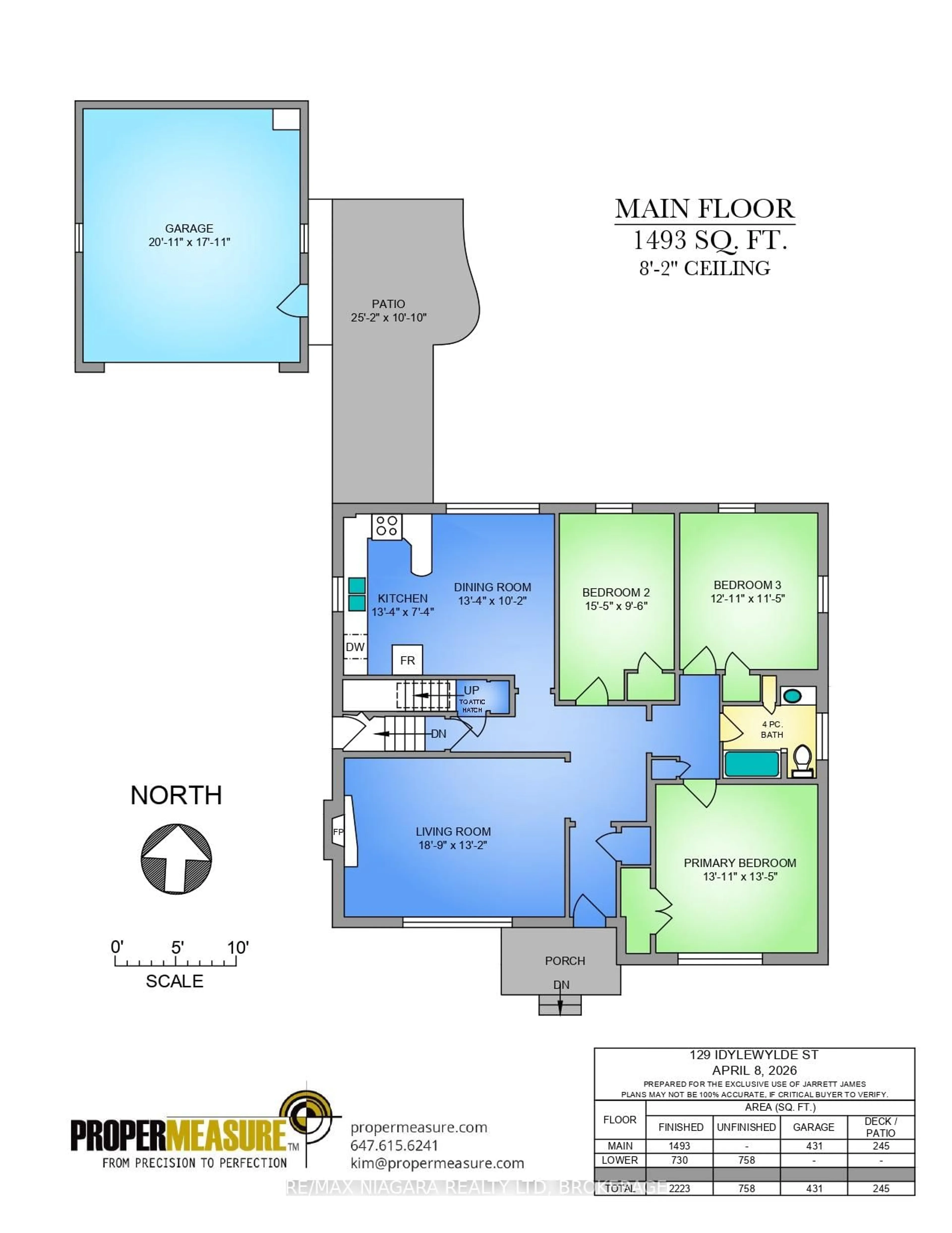 Floor plan for 129 Idylewylde St, Fort Erie Ontario L2A 2L2