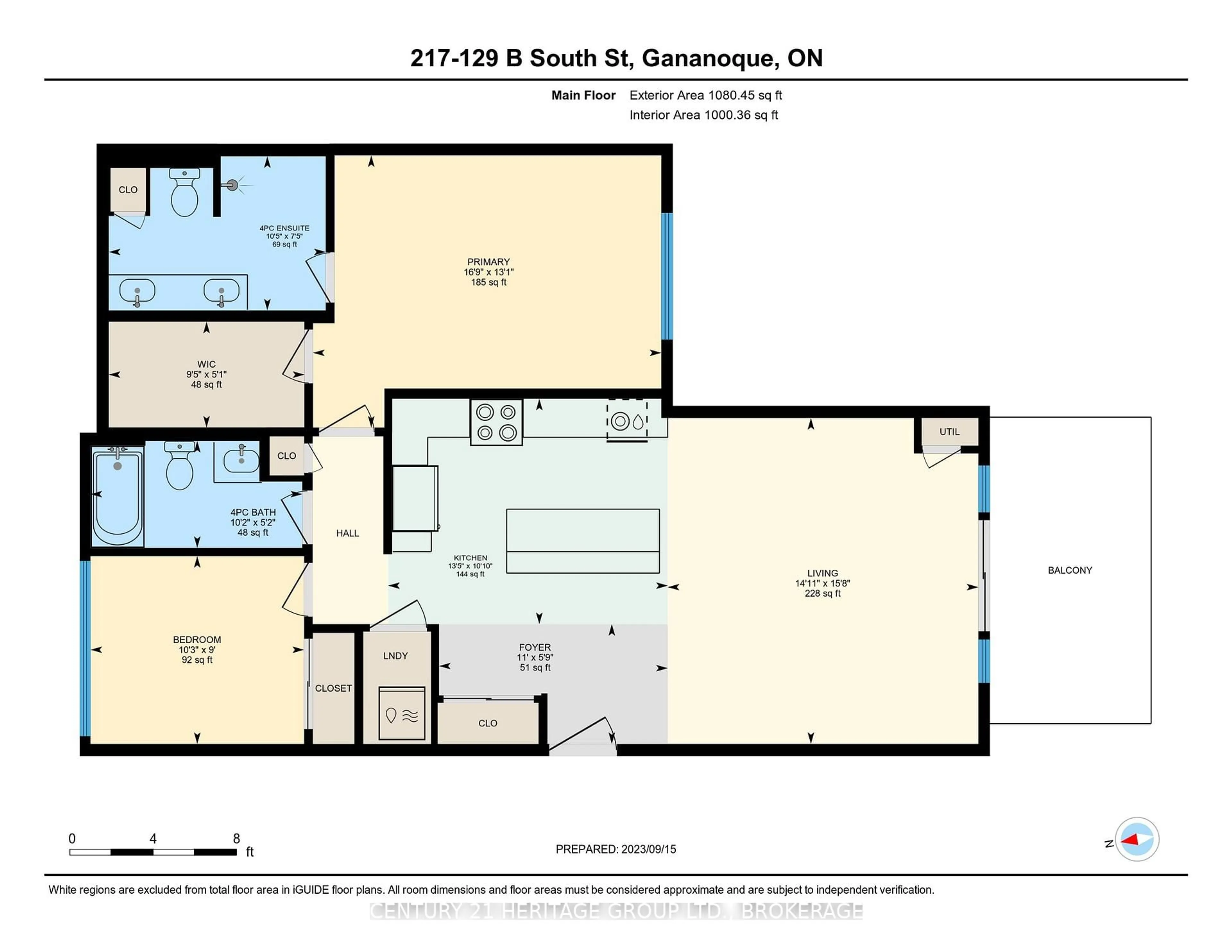 Floor plan for 129B South St #217, Gananoque Ontario K7G 1A1