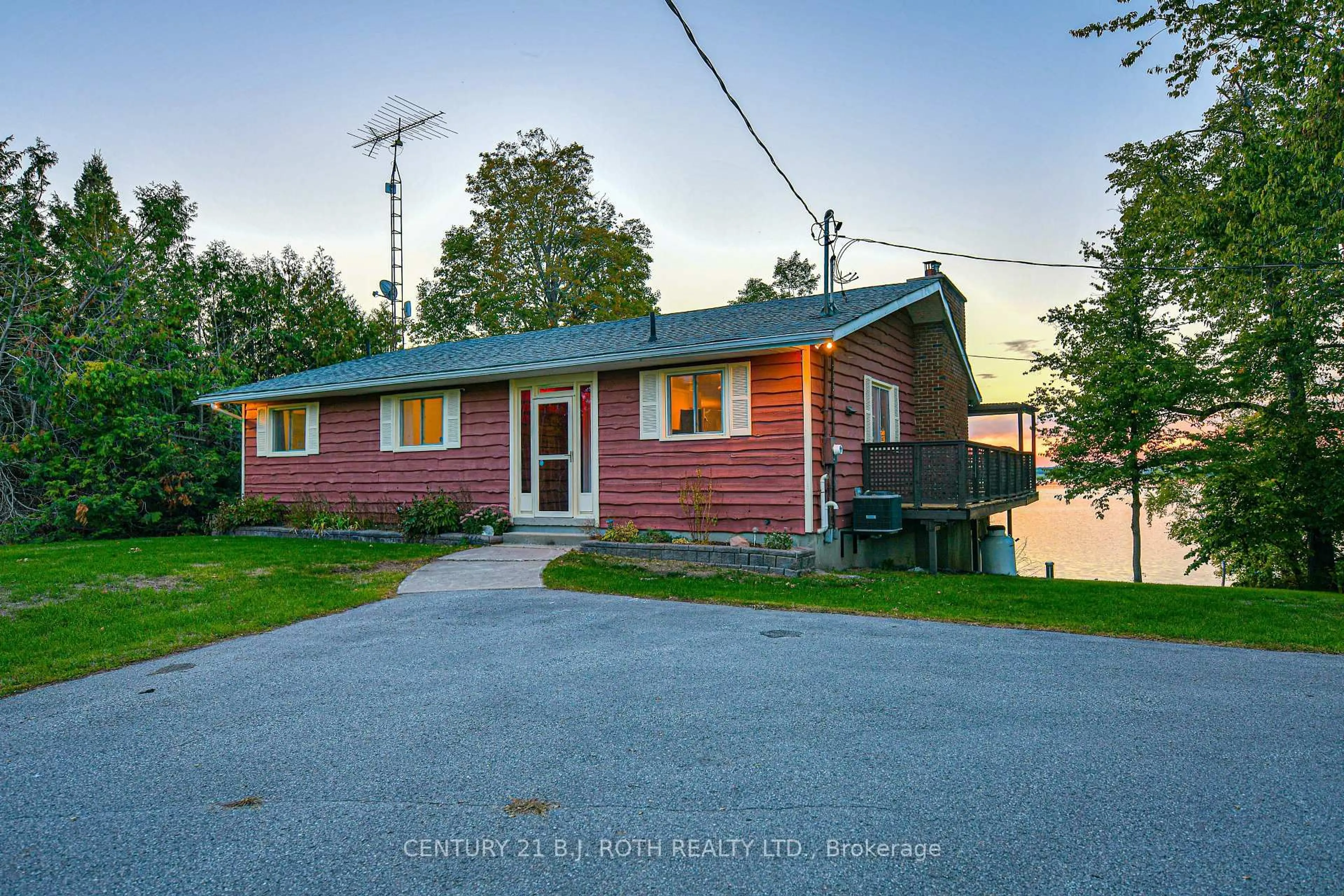 A pic from outside/outdoor area/front of a property/back of a property/a pic from drone, street for 71 Campbell Beach Rd, Kawartha Lakes Ontario L0K 1B0