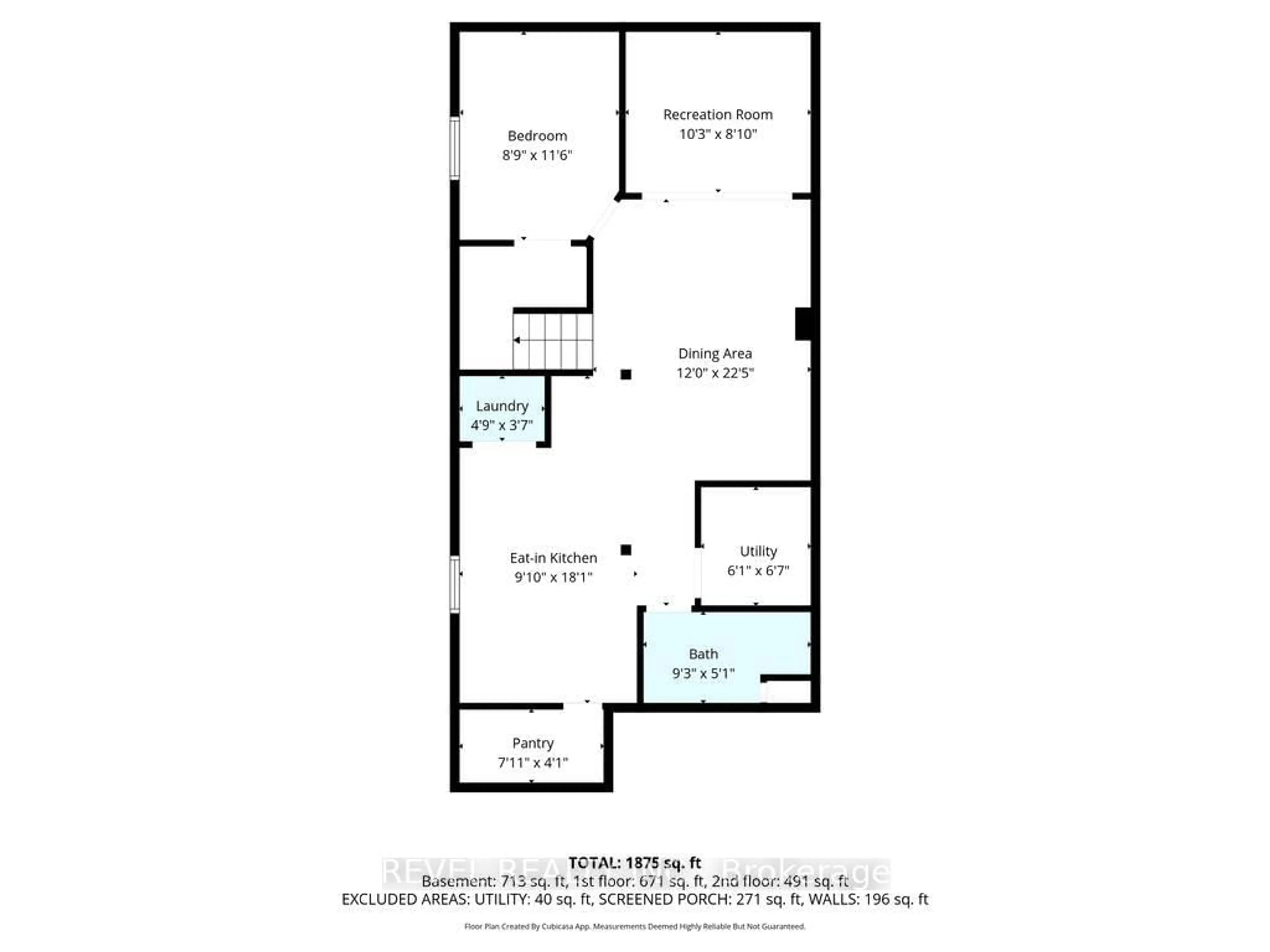 Floor plan for 44 Jefferson Ave, Hamilton Ontario L8H 1A7