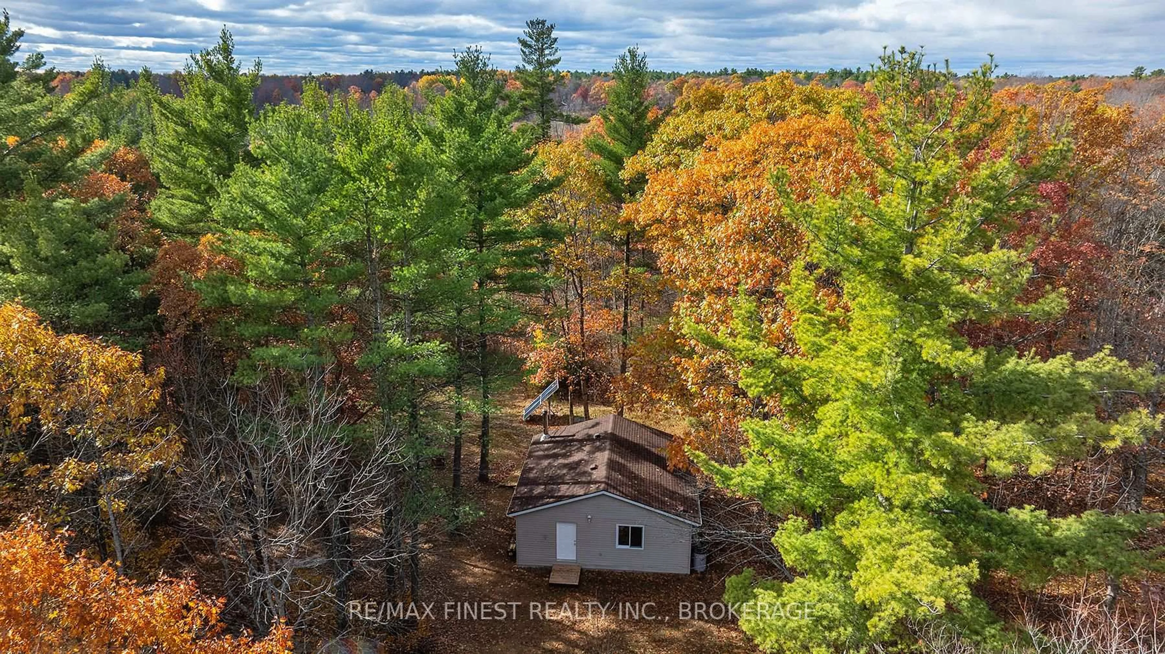 A pic from outside/outdoor area/front of a property/back of a property/a pic from drone, forest/trees view for 1131A Moon Rd, Godfrey Ontario K0H 1T0