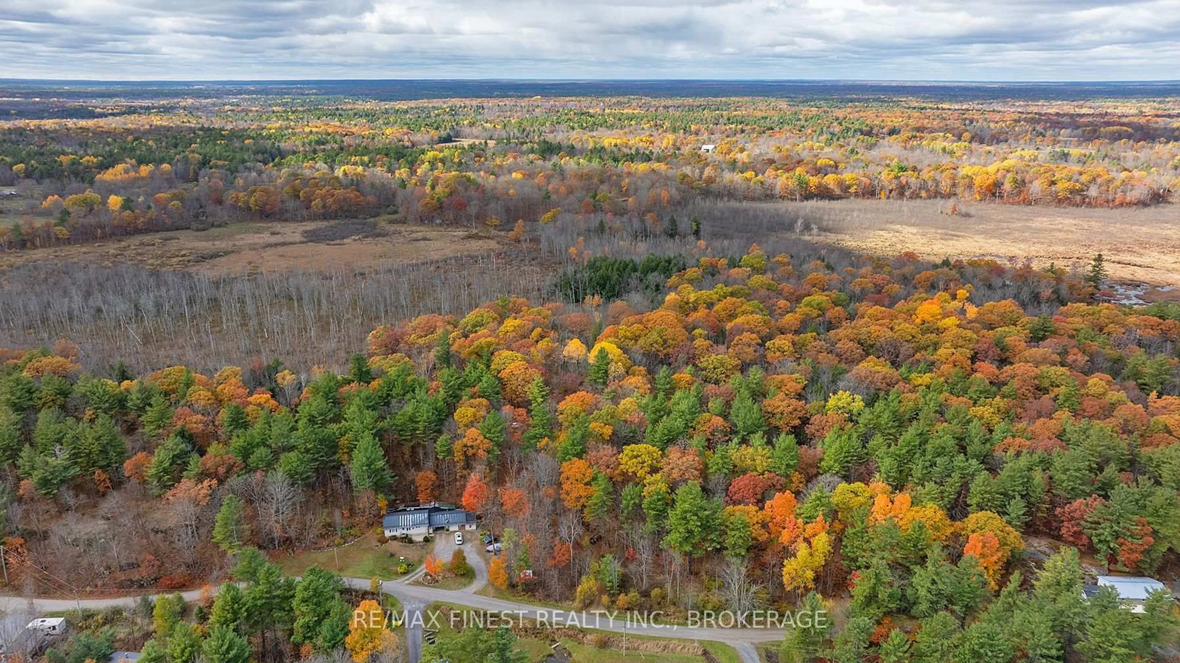 A pic from outside/outdoor area/front of a property/back of a property/a pic from drone, forest/trees view for 1131A Moon Rd, Godfrey Ontario K0H 1T0