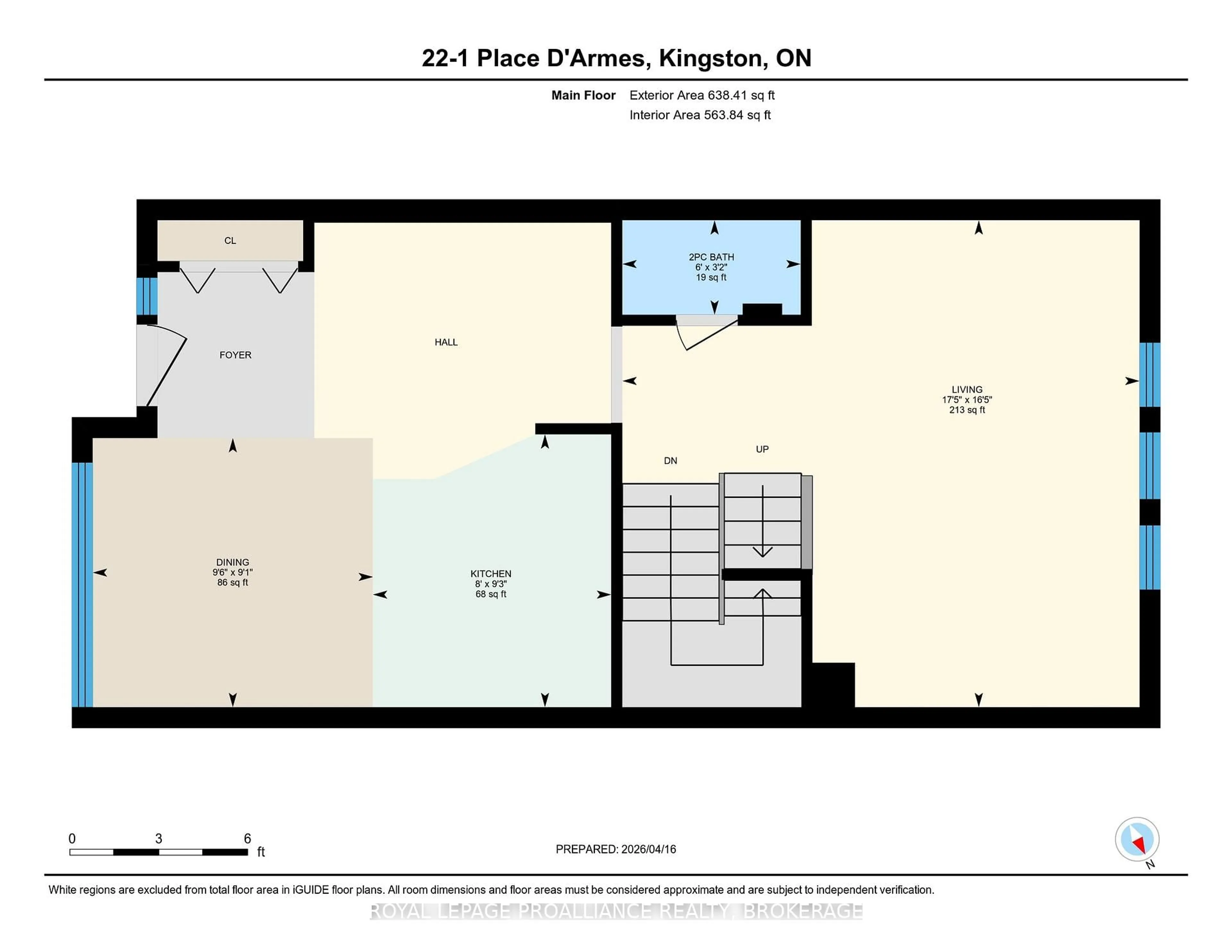 Floor plan for 1 Place D'armes #22, Kingston Ontario K7K 6R9