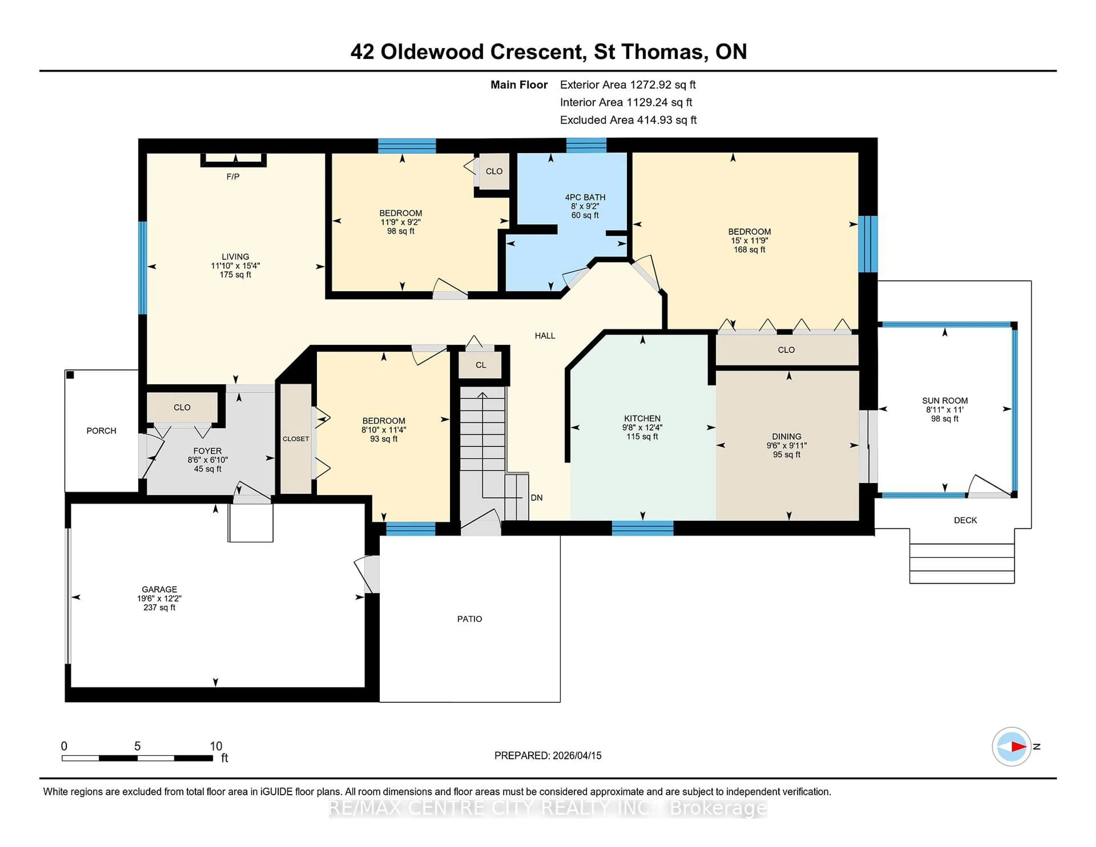 Floor plan for 42 Oldewood Cres, St. Thomas Ontario N5R 6B2