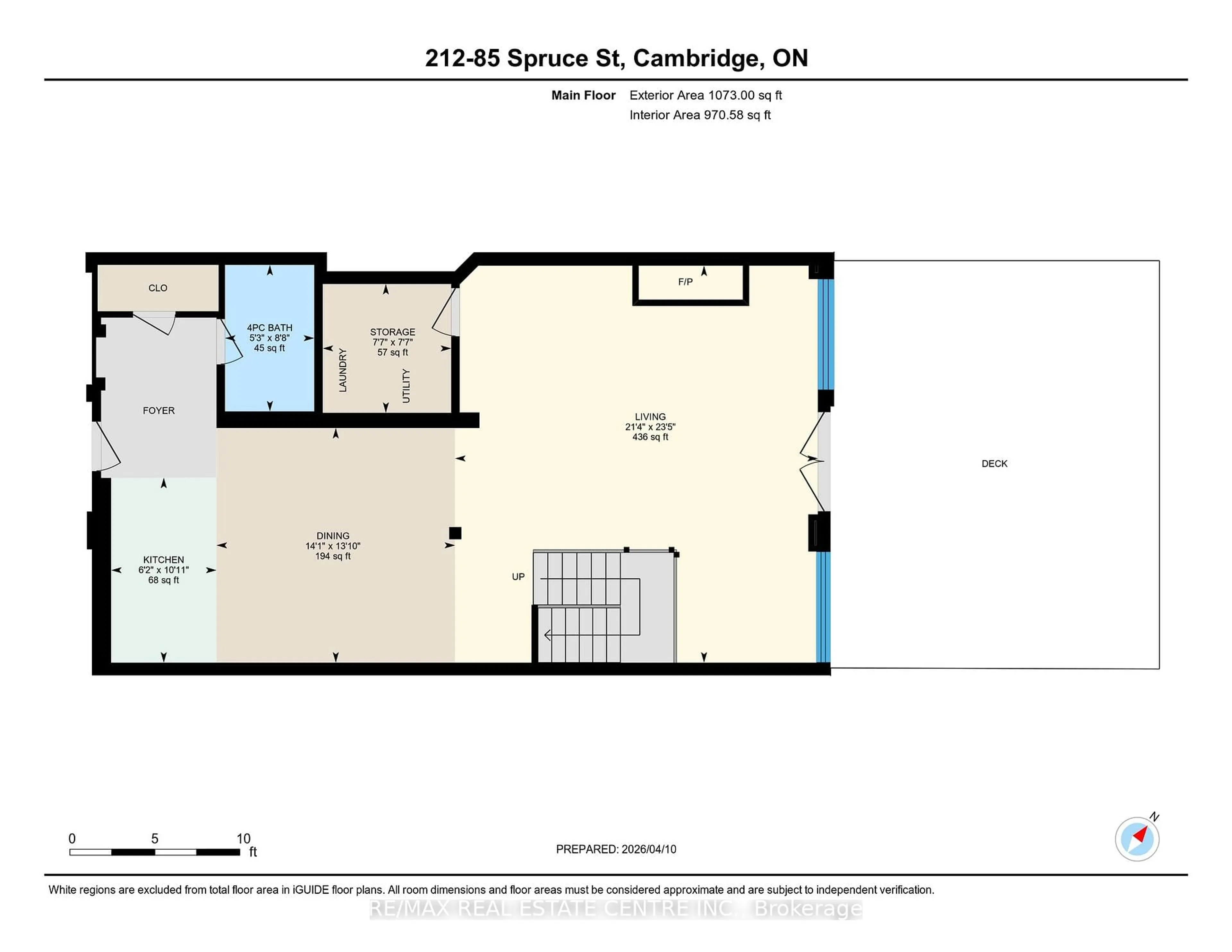 Floor plan for 85 Spruce St #212, Cambridge Ontario N1R 4K4