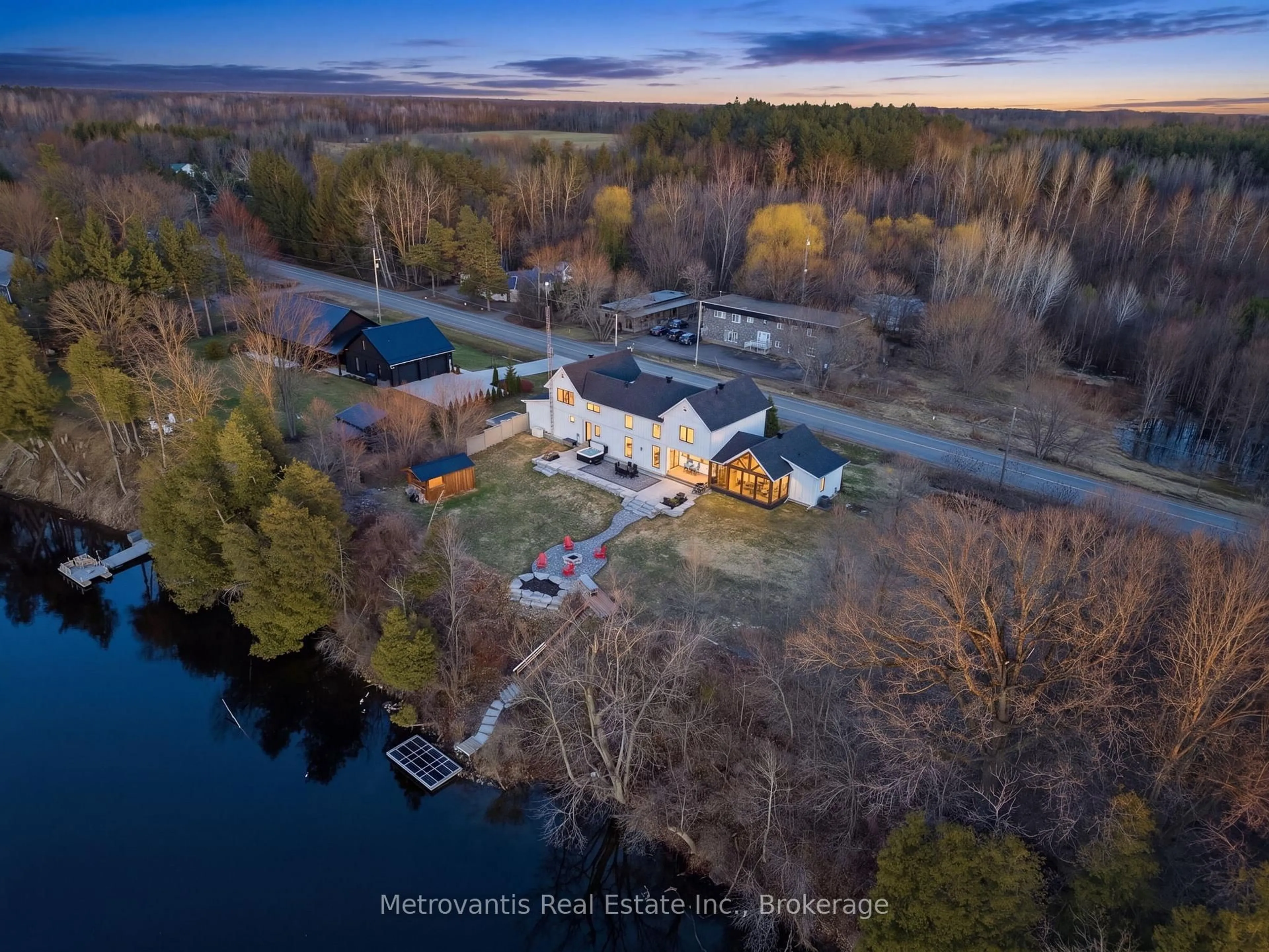 A pic from outside/outdoor area/front of a property/back of a property/a pic from drone, water/lake/river/ocean view for 699 River Rd, North Grenville Ontario K0G 1J0