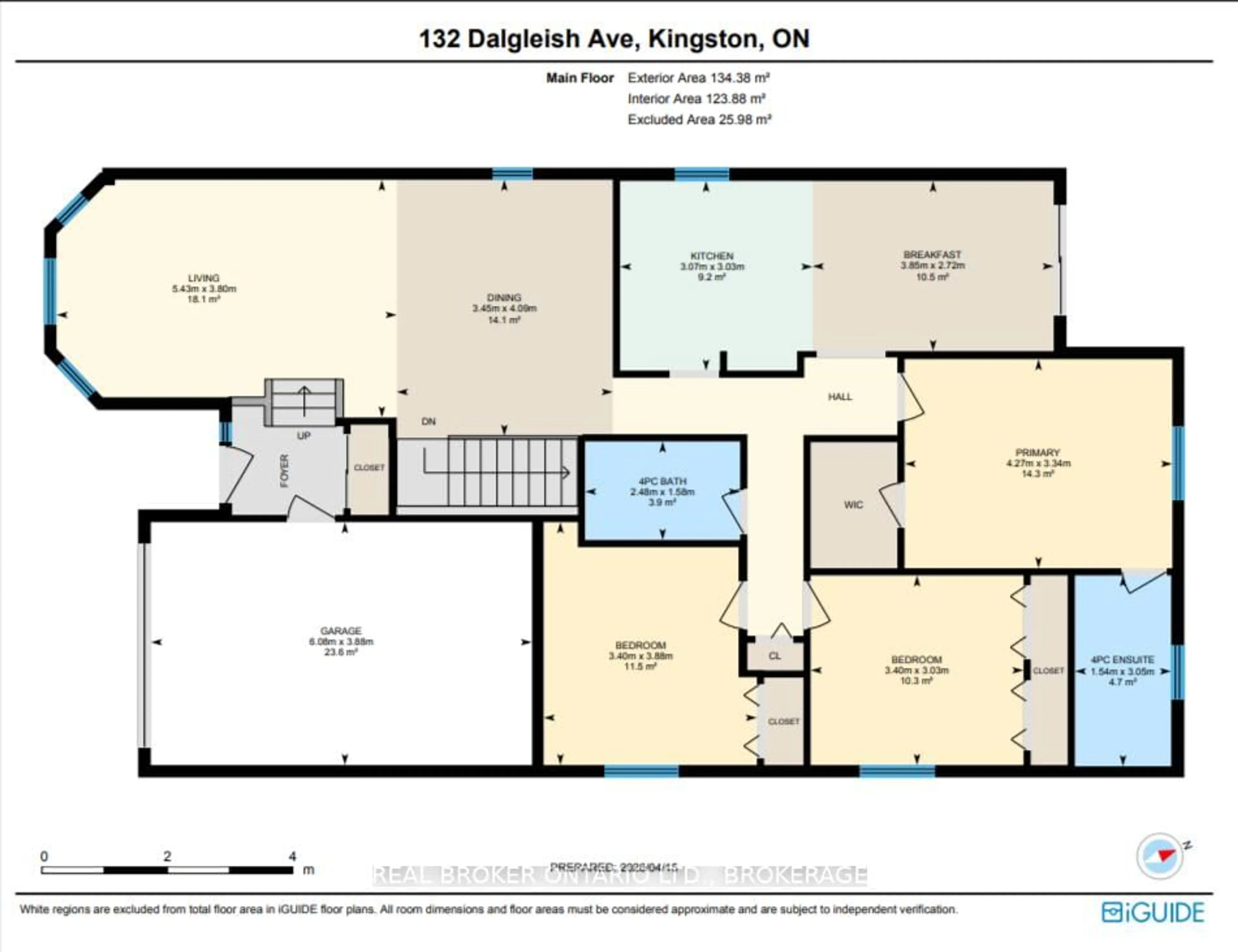 Floor plan for 132 Dalgleish Ave, Kingston Ontario K7K 7E3
