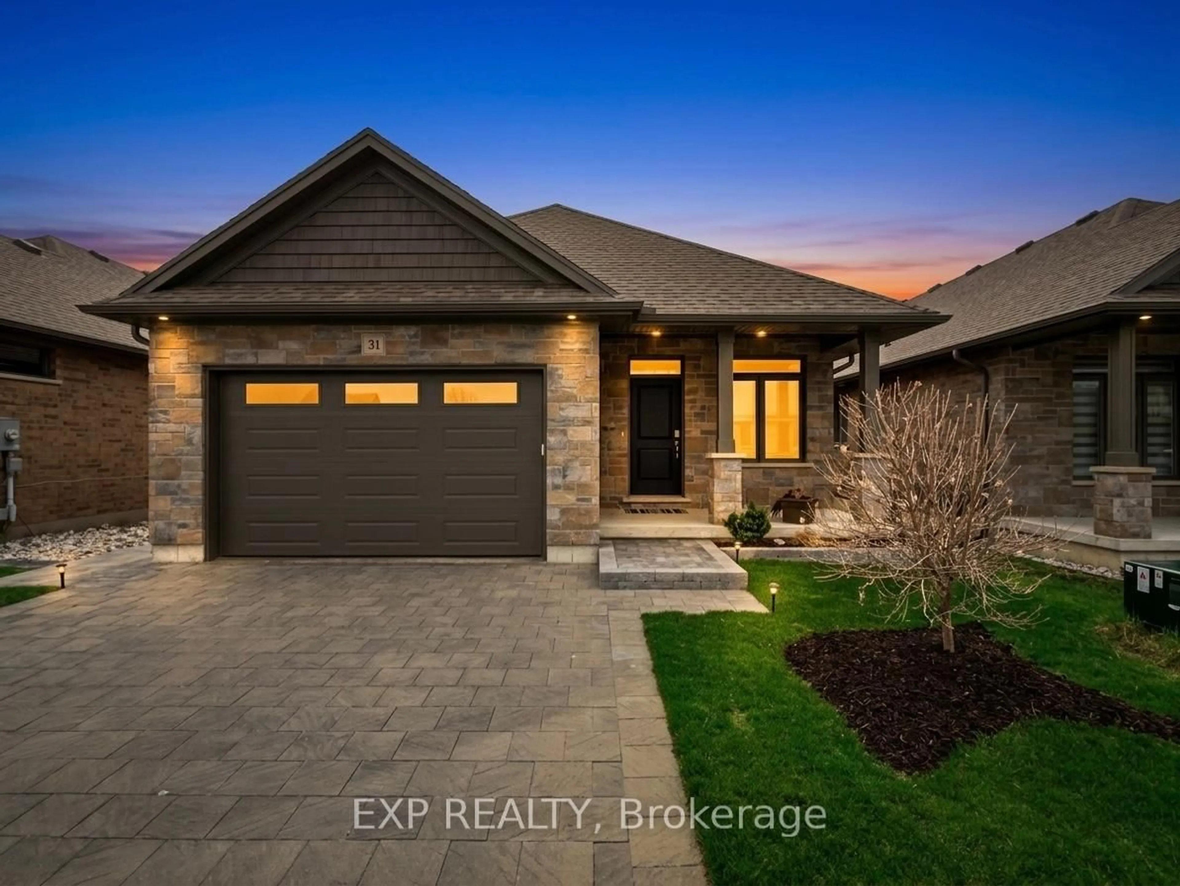 Home with brick exterior material, street for 159 Collins Way #31, Strathroy-Caradoc Ontario N7G 0G8