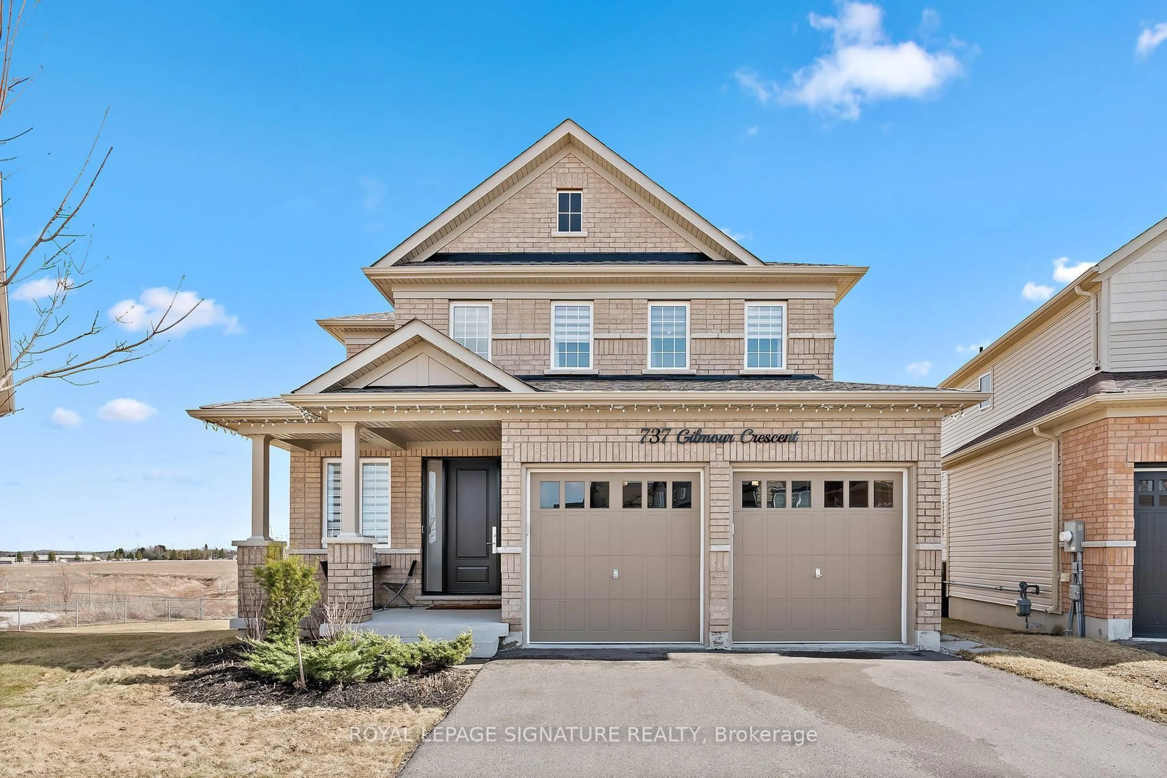 Home with brick exterior material, street for 737 Gilmour Cres, Shelburne Ontario L9V 3X2
