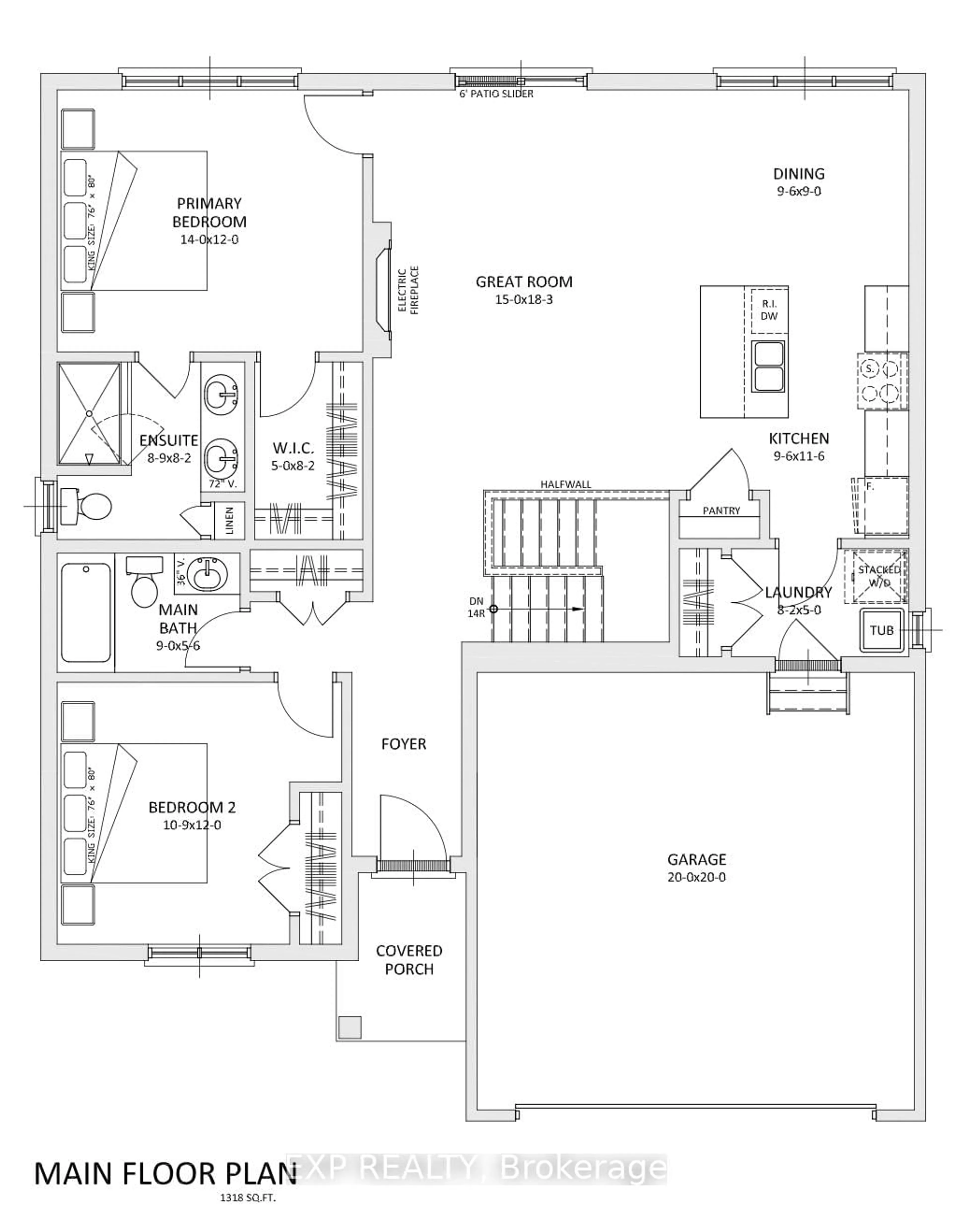 Floor plan for 206 Merritt Crt, North Middlesex Ontario N0M 2K0