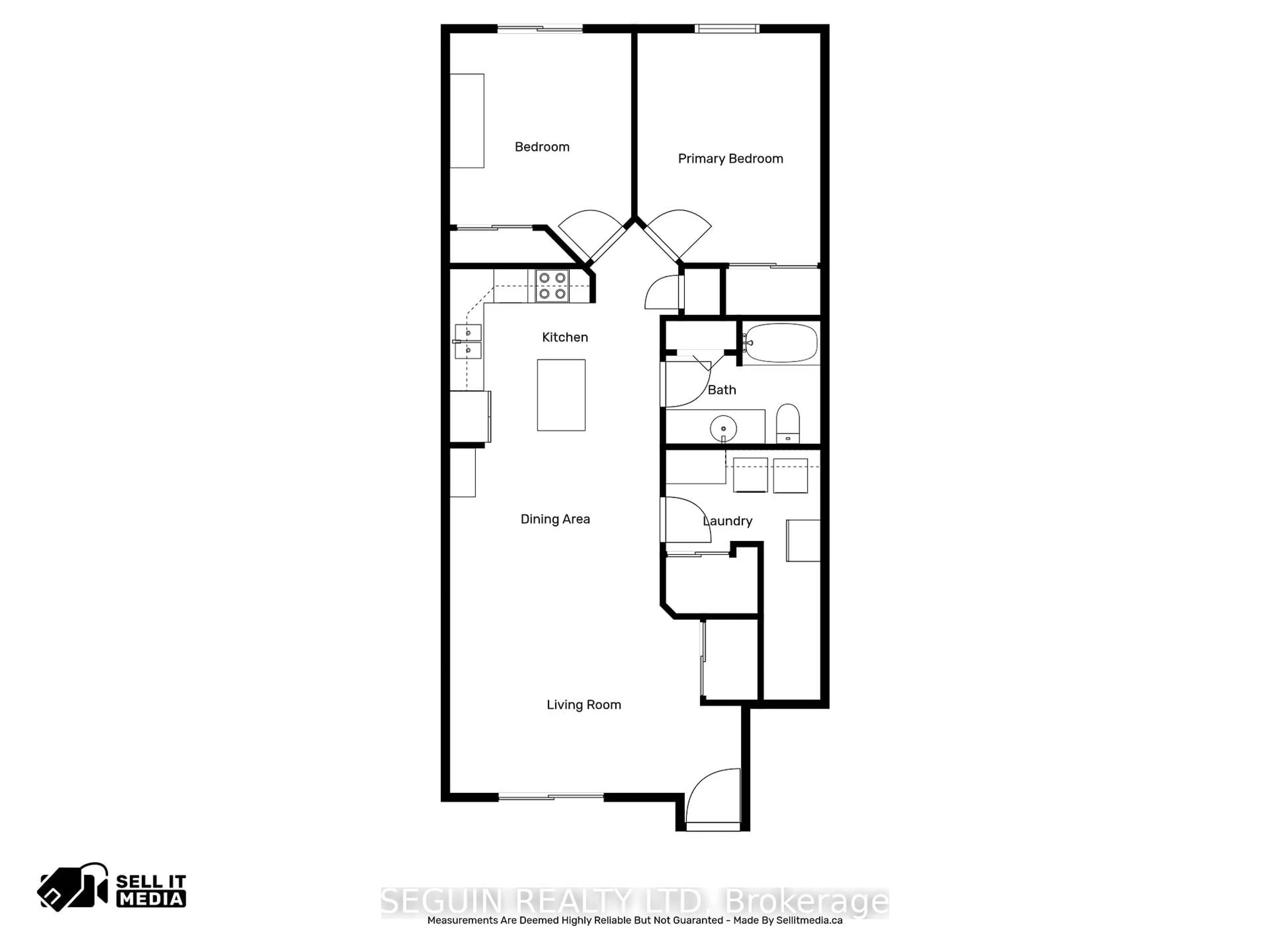 Floor plan for 225 Spence Ave #205, Hawkesbury Ontario K6A 0B5