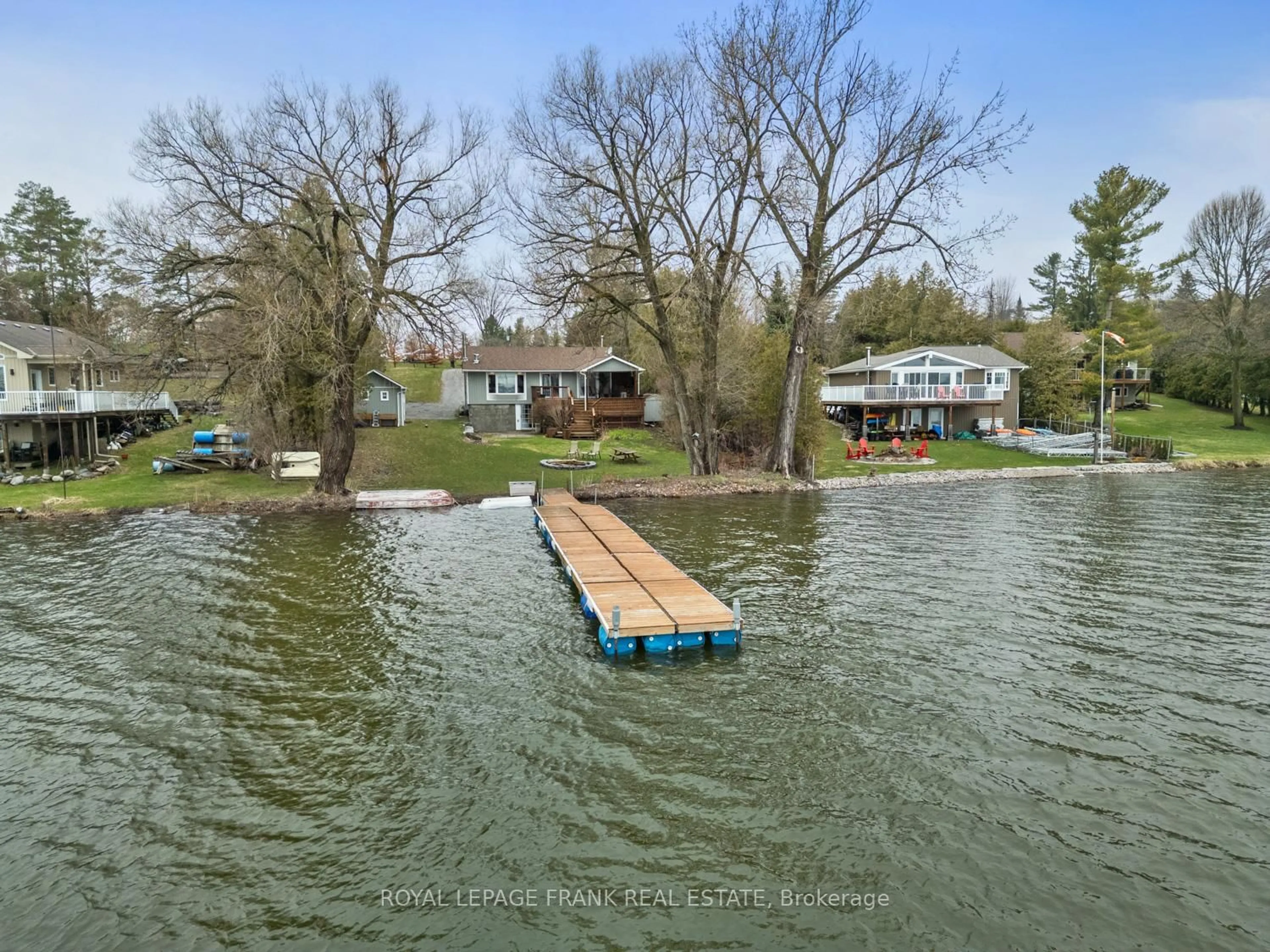 A pic from outside/outdoor area/front of a property/back of a property/a pic from drone, water/lake/river/ocean view for 111 Ball Point Rd, Kawartha Lakes Ontario K0M 2C0