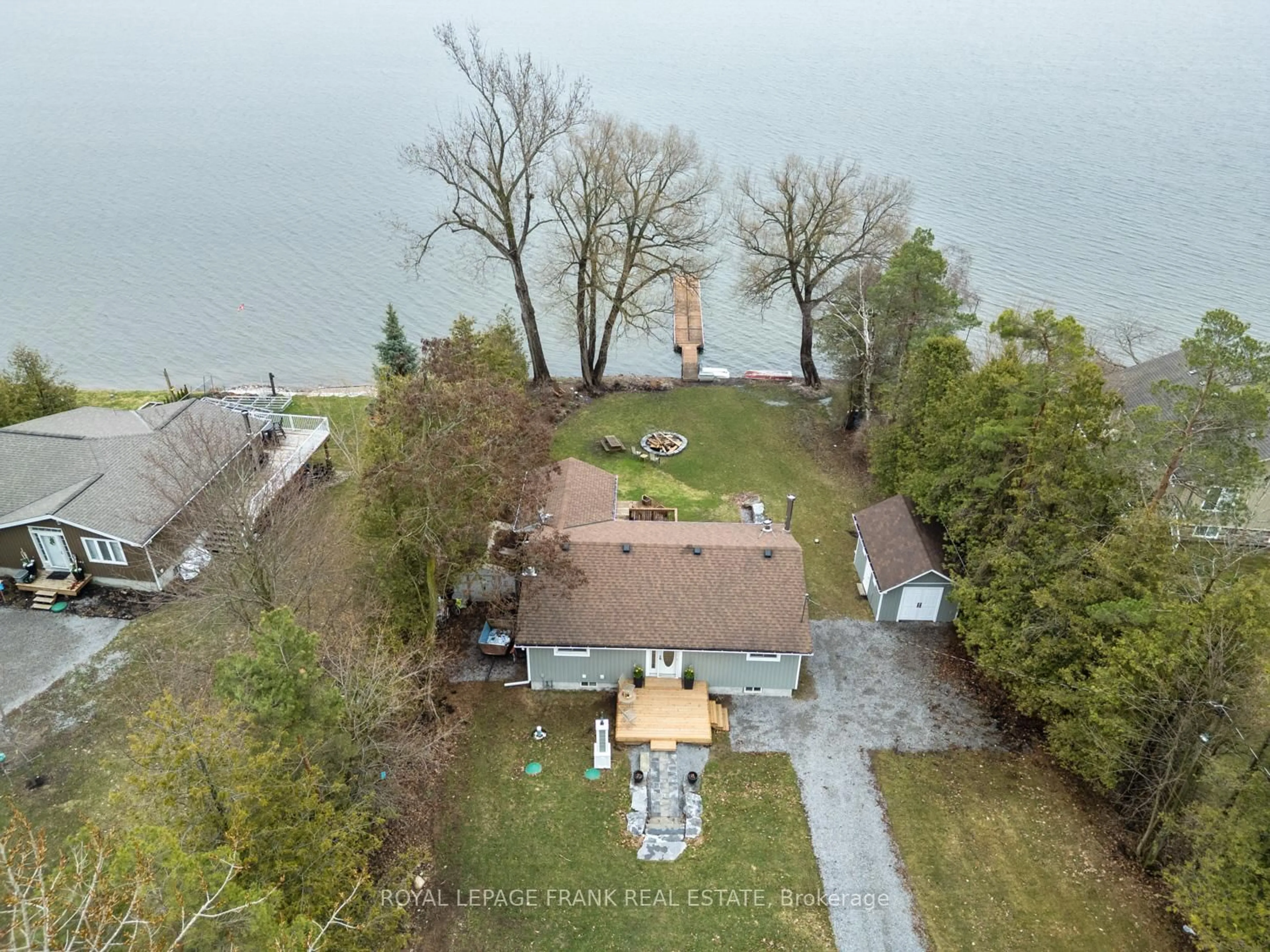 A pic from outside/outdoor area/front of a property/back of a property/a pic from drone, water/lake/river/ocean view for 111 Ball Point Rd, Kawartha Lakes Ontario K0M 2C0