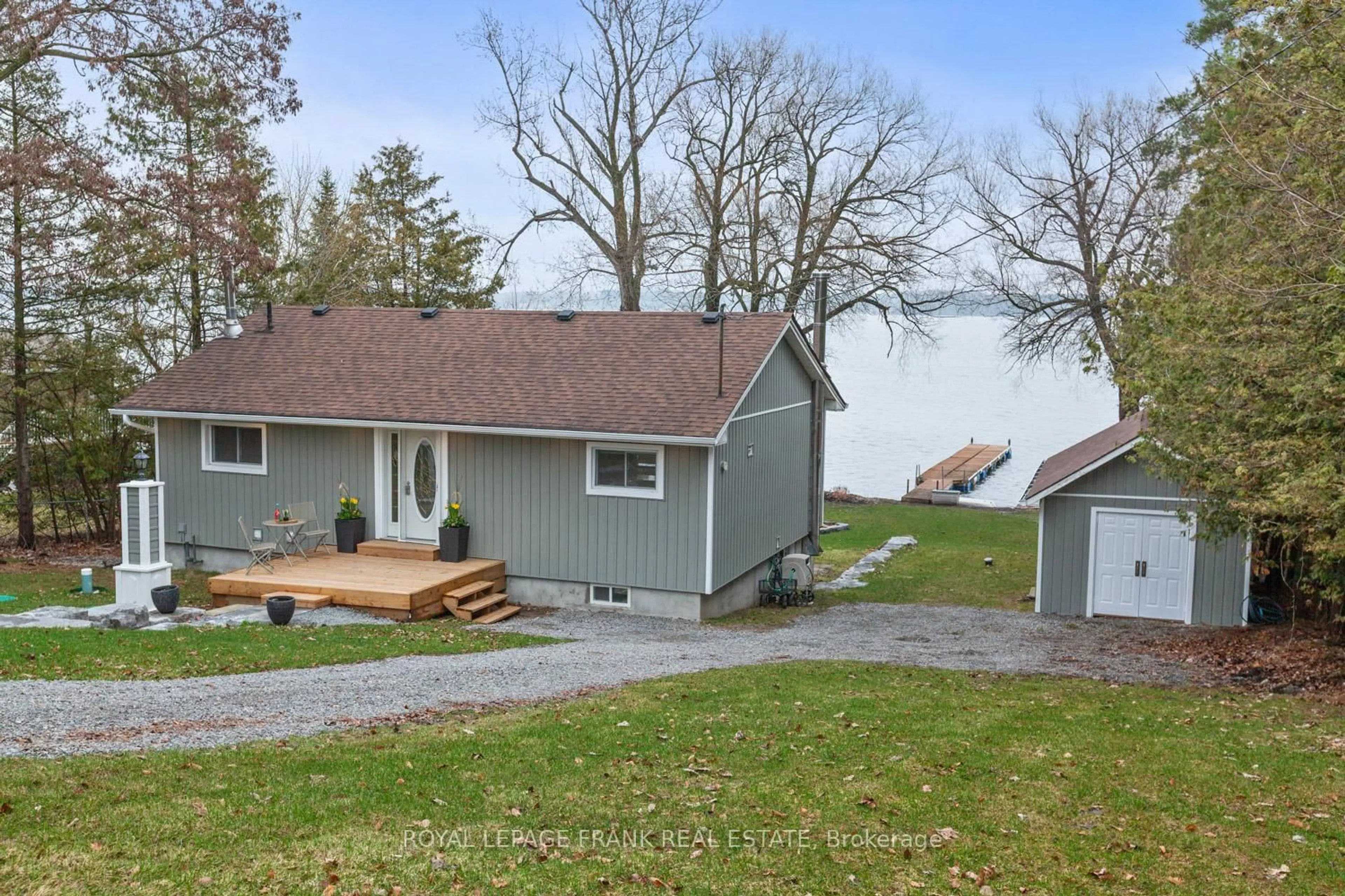 A pic from outside/outdoor area/front of a property/back of a property/a pic from drone, water/lake/river/ocean view for 111 Ball Point Rd, Kawartha Lakes Ontario K0M 2C0