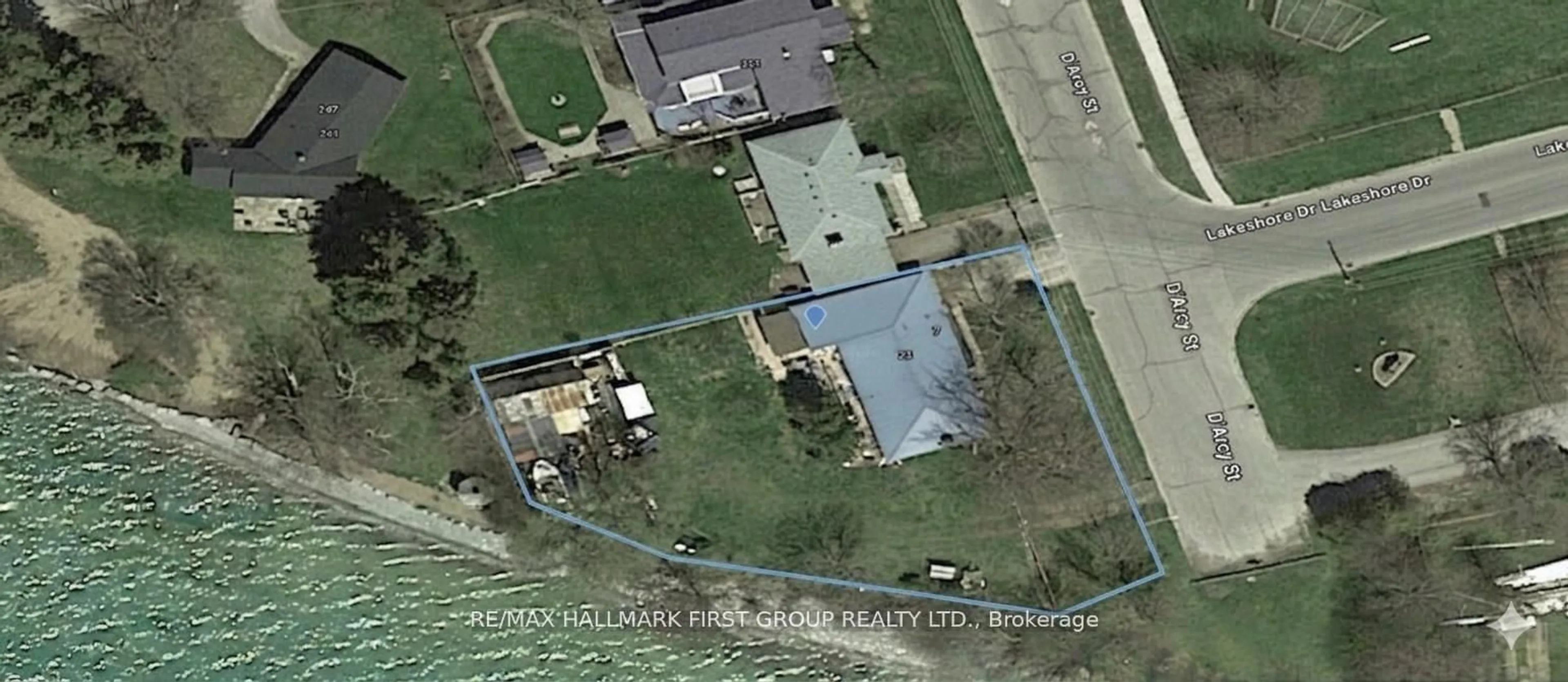 A pic from outside/outdoor area/front of a property/back of a property/a pic from drone, water/lake/river/ocean view for 7 D'Arcy St, Cobourg Ontario K9A 3Z5