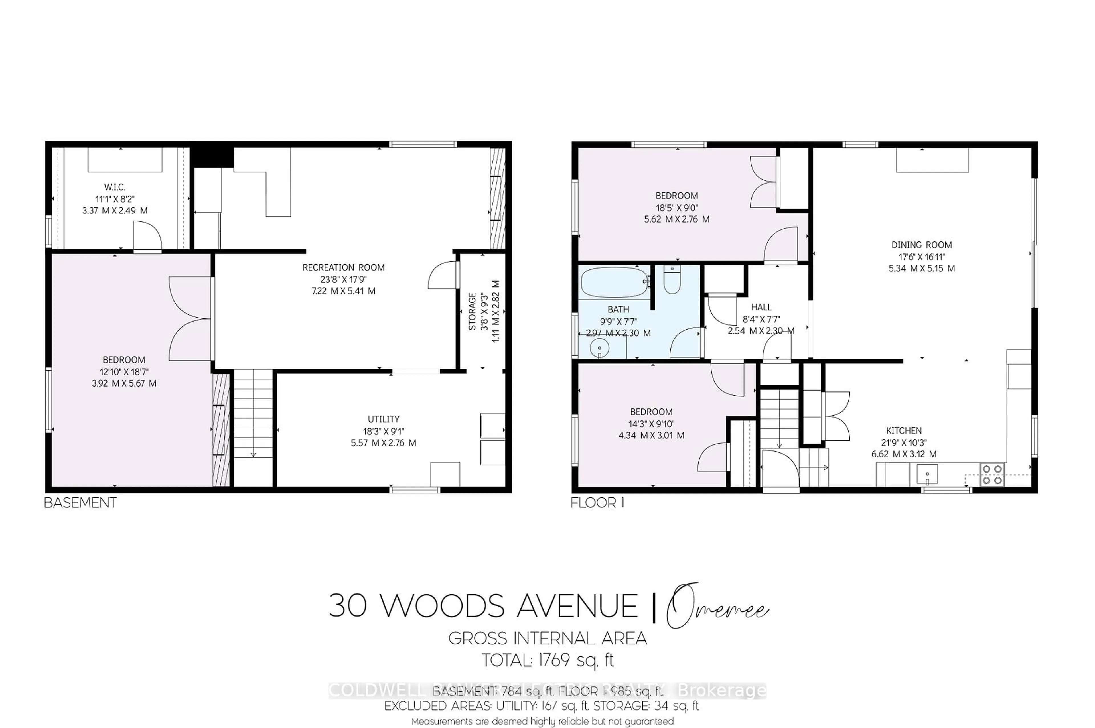 Floor plan for 30 Woods Ave, Kawartha Lakes Ontario K0L 2W0