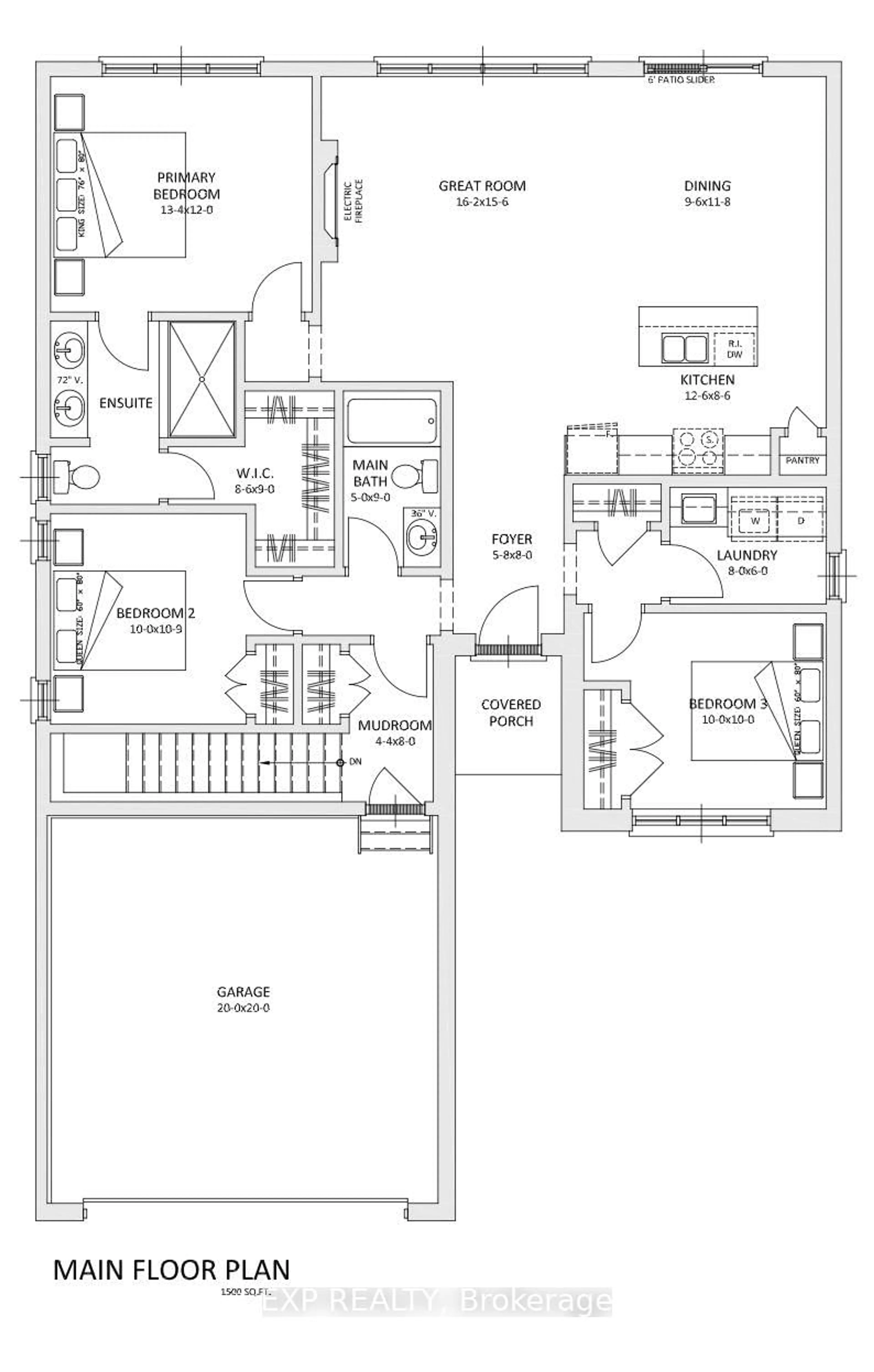 Floor plan for 205 Merritt Crt, North Middlesex Ontario N0M 2K0