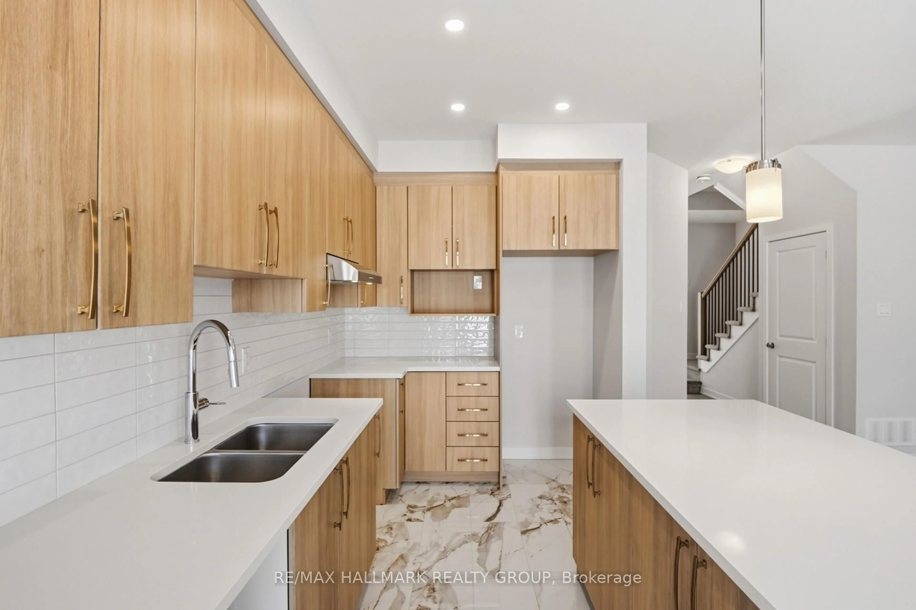 Contemporary kitchen, ceramic/tile floor for 1940 Hawker Private, Carp Ontario K0A 1L0