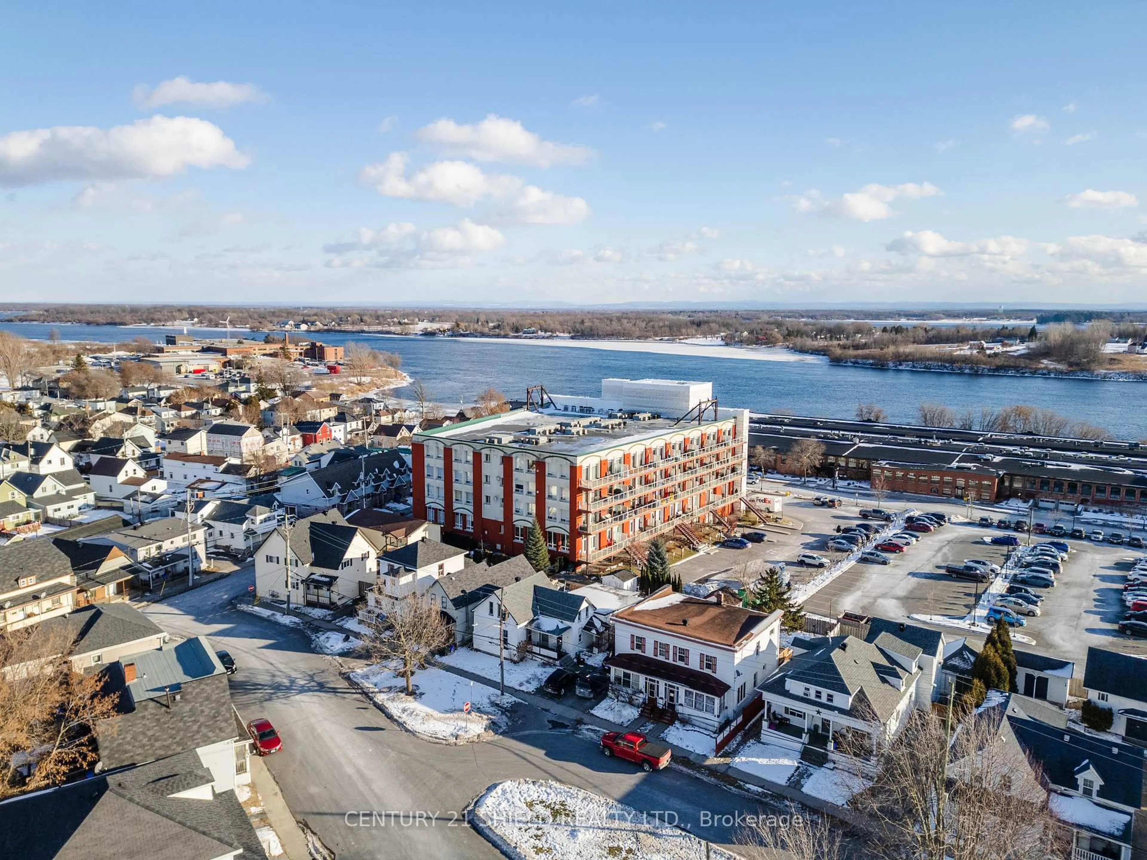 A pic from outside/outdoor area/front of a property/back of a property/a pic from drone, water/lake/river/ocean view for 710 Cotton Mill St #501, Cornwall Ontario K6H 7L3