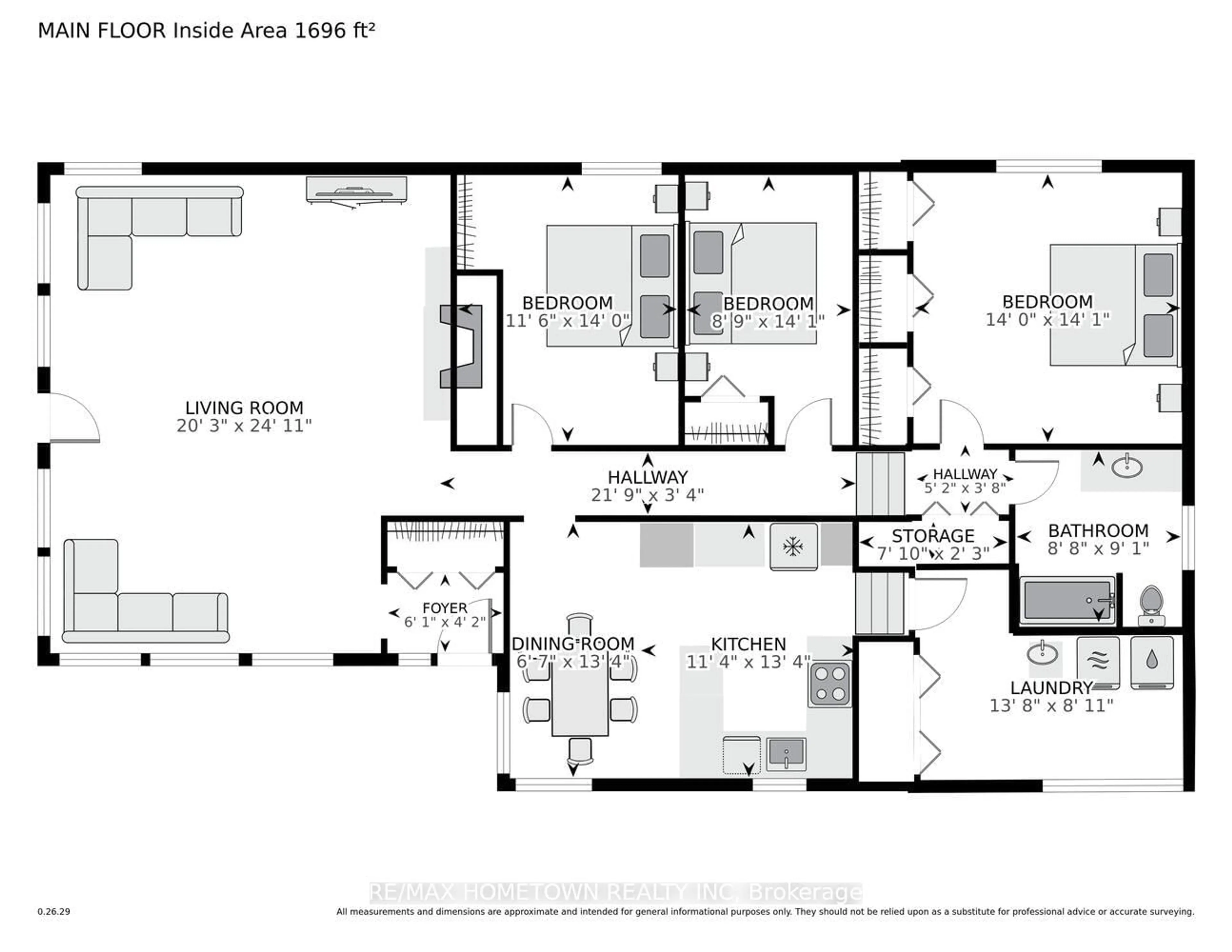 Floor plan for 529 Jowsey Mclean Row, Elizabethtown-Kitley Ontario K6V 7B9