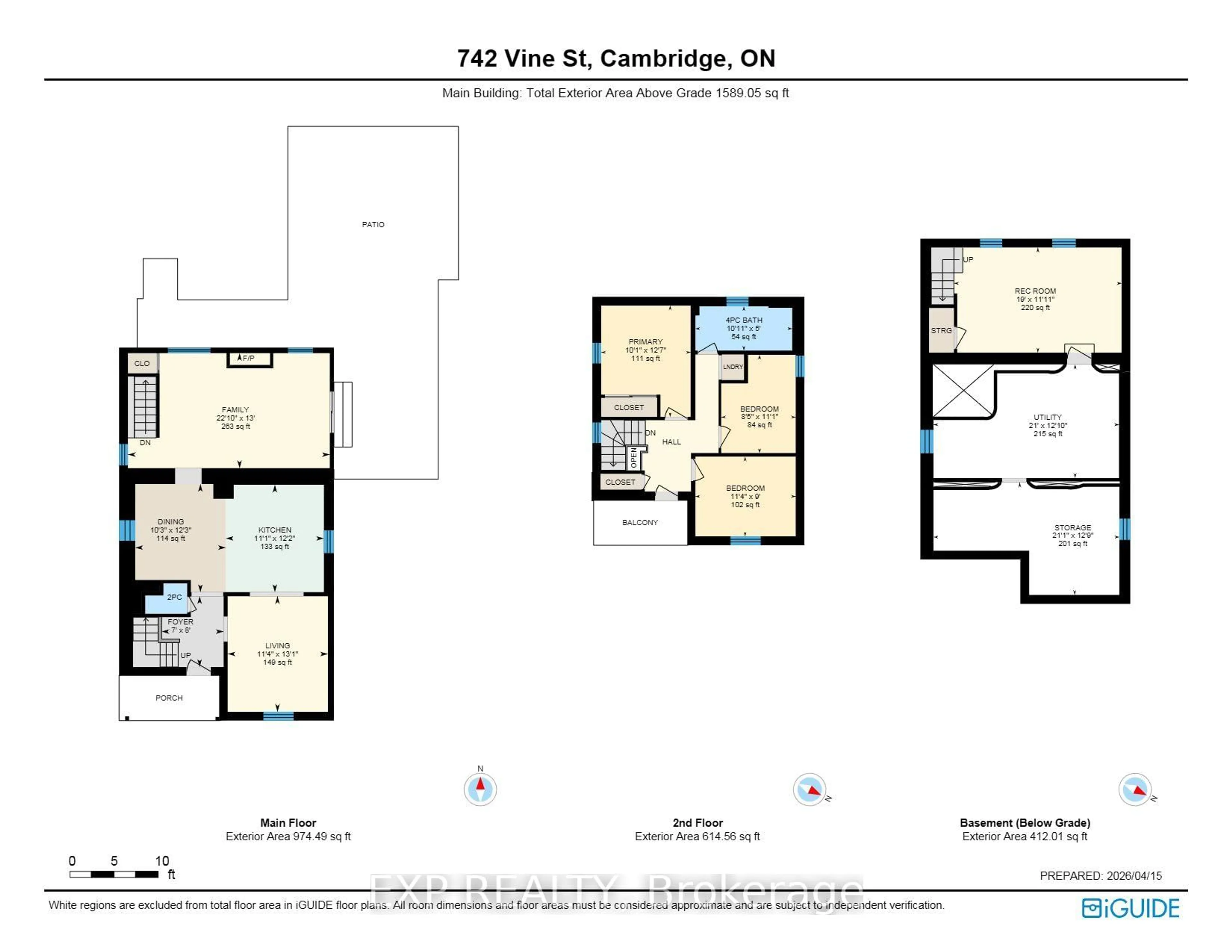 Floor plan for 742 Vine St, Cambridge Ontario N3H 2Z3