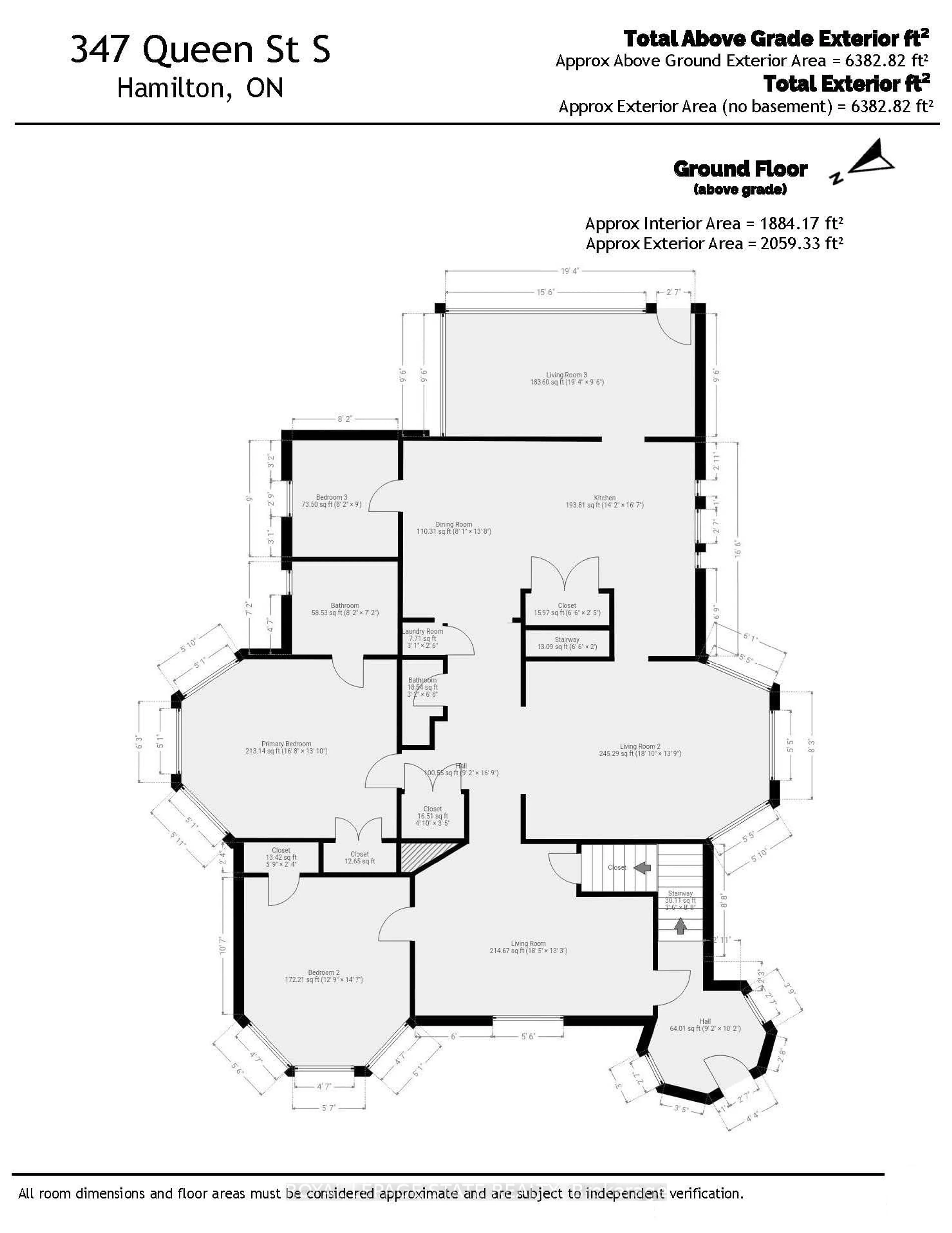 Floor plan for 347 Queen St, Hamilton Ontario L8P 3T8