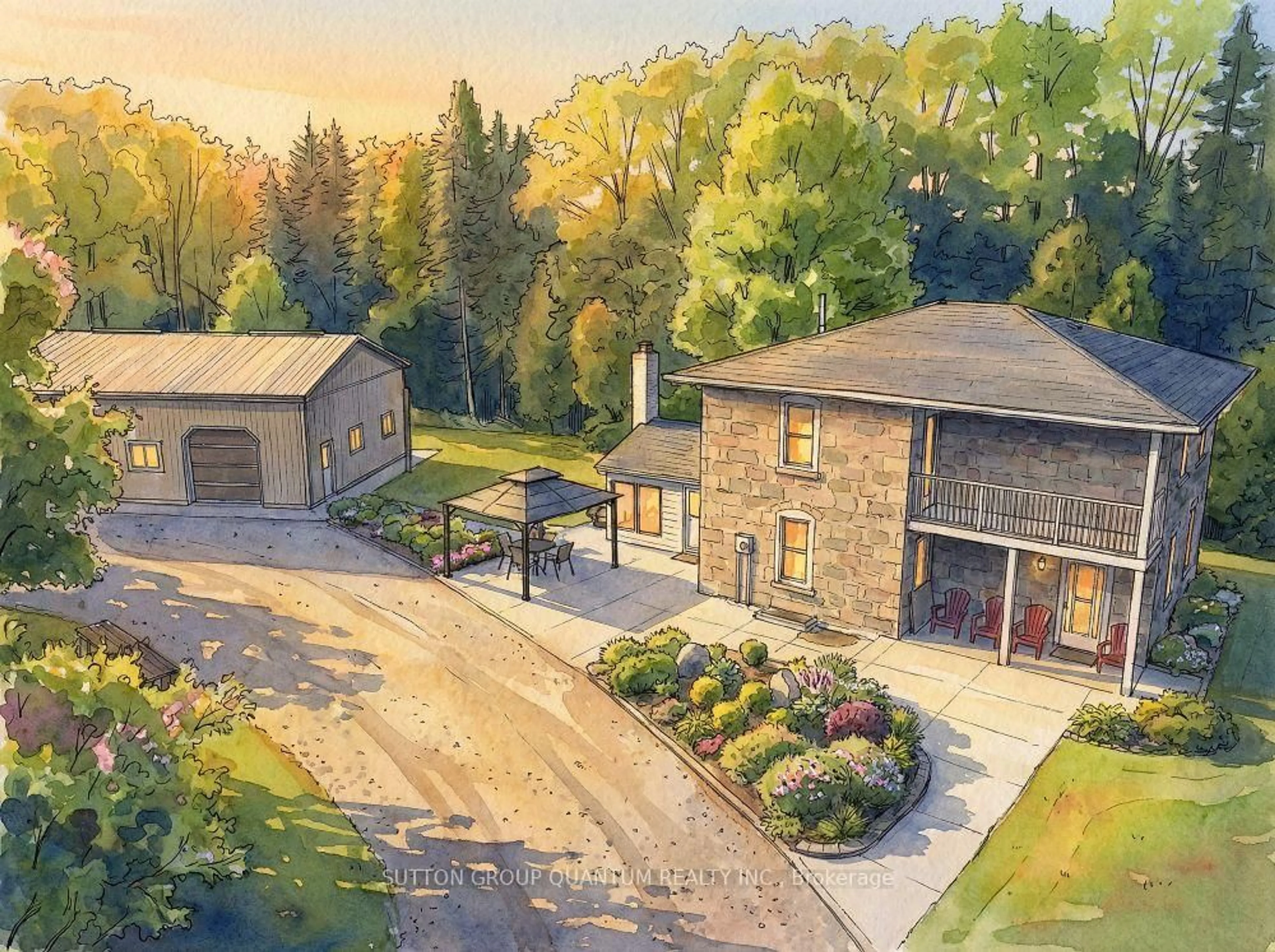 A pic from outside/outdoor area/front of a property/back of a property/a pic from drone, street for 5354 Fifth Line, Erin Ontario N0B 1T0