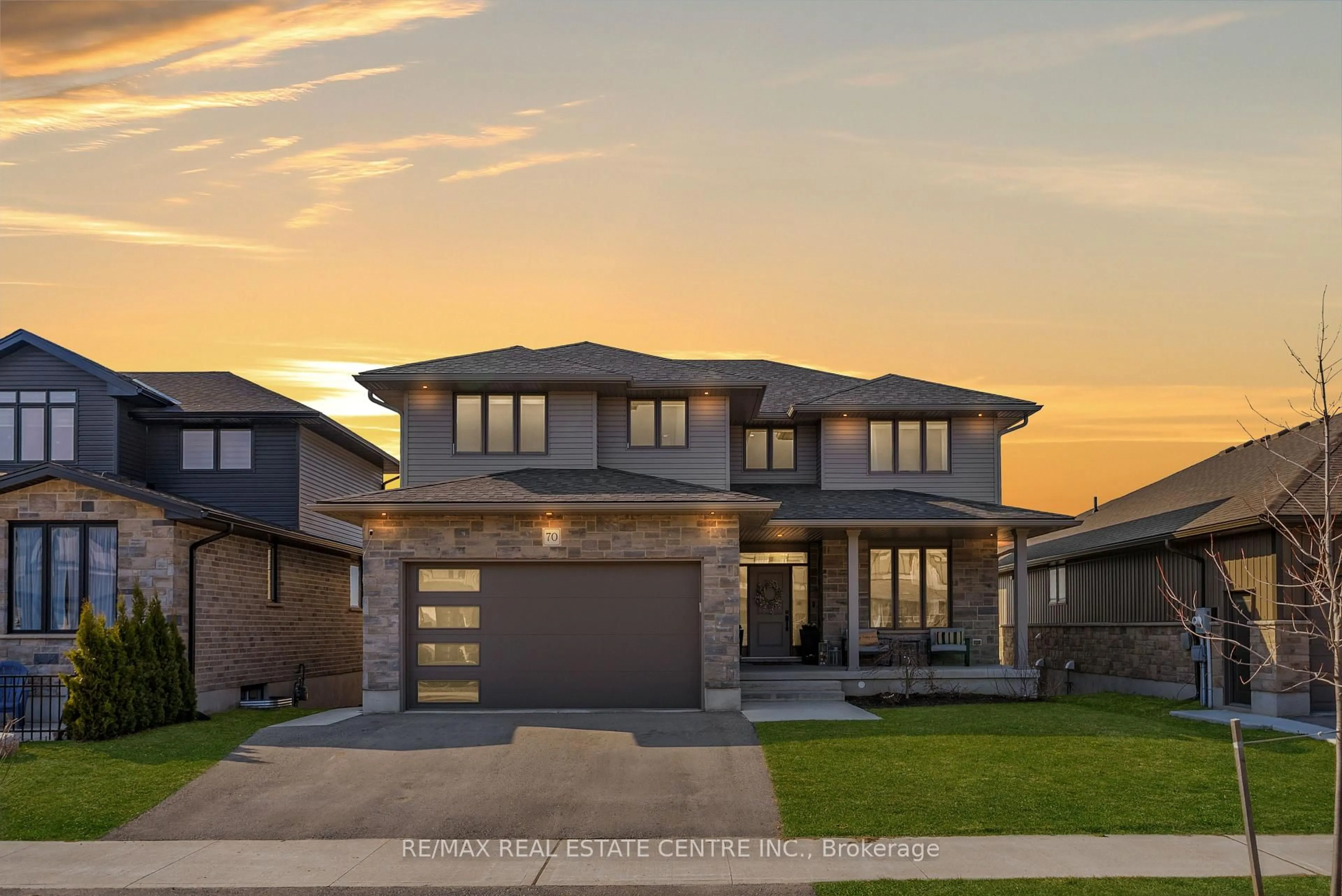 Home with brick exterior material, street for 70 Rea Dr, Centre Wellington Ontario N1M 0H5