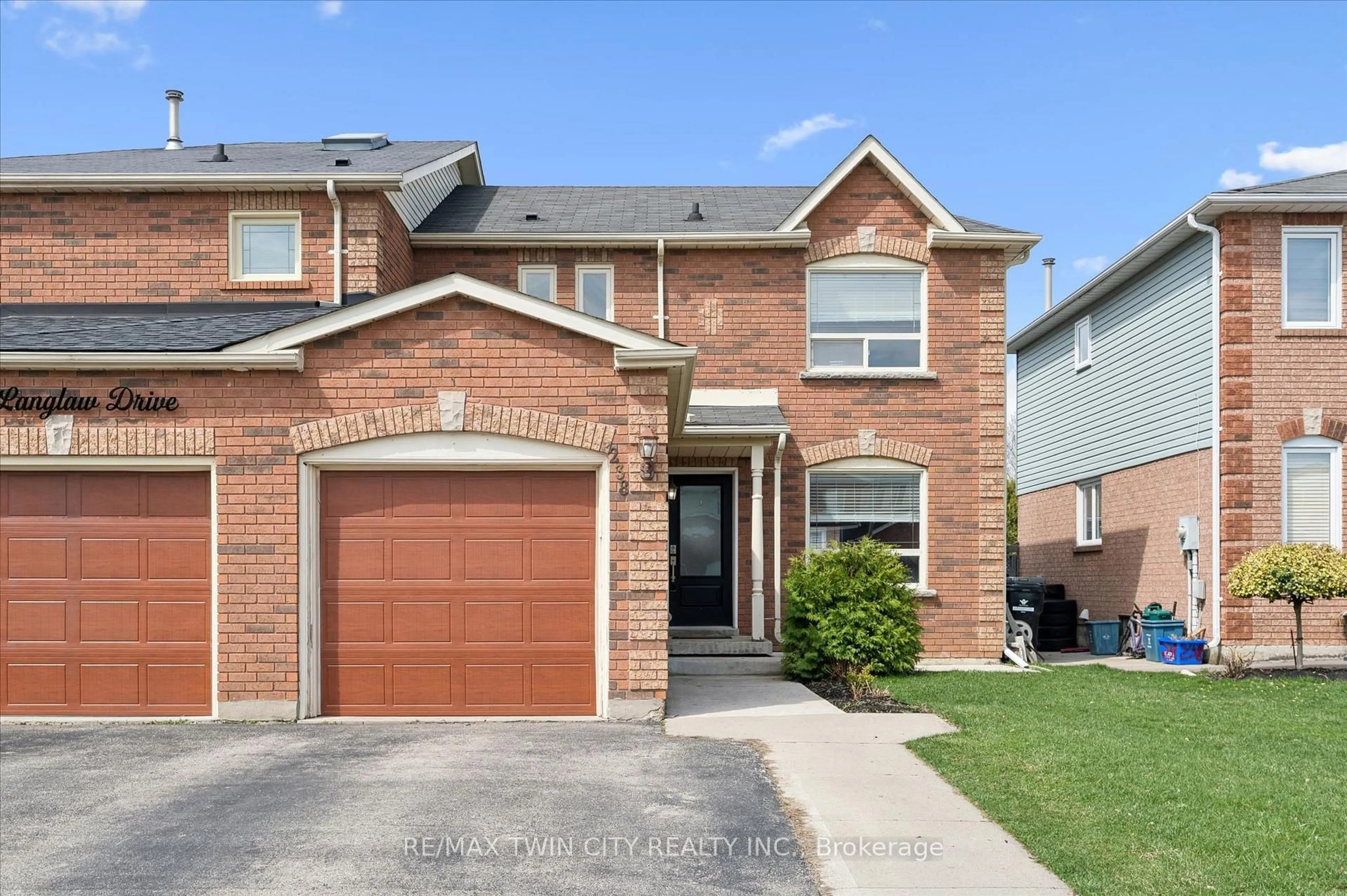 Home with brick exterior material, street for 238 Langlaw Dr, Cambridge Ontario N1P 1B6
