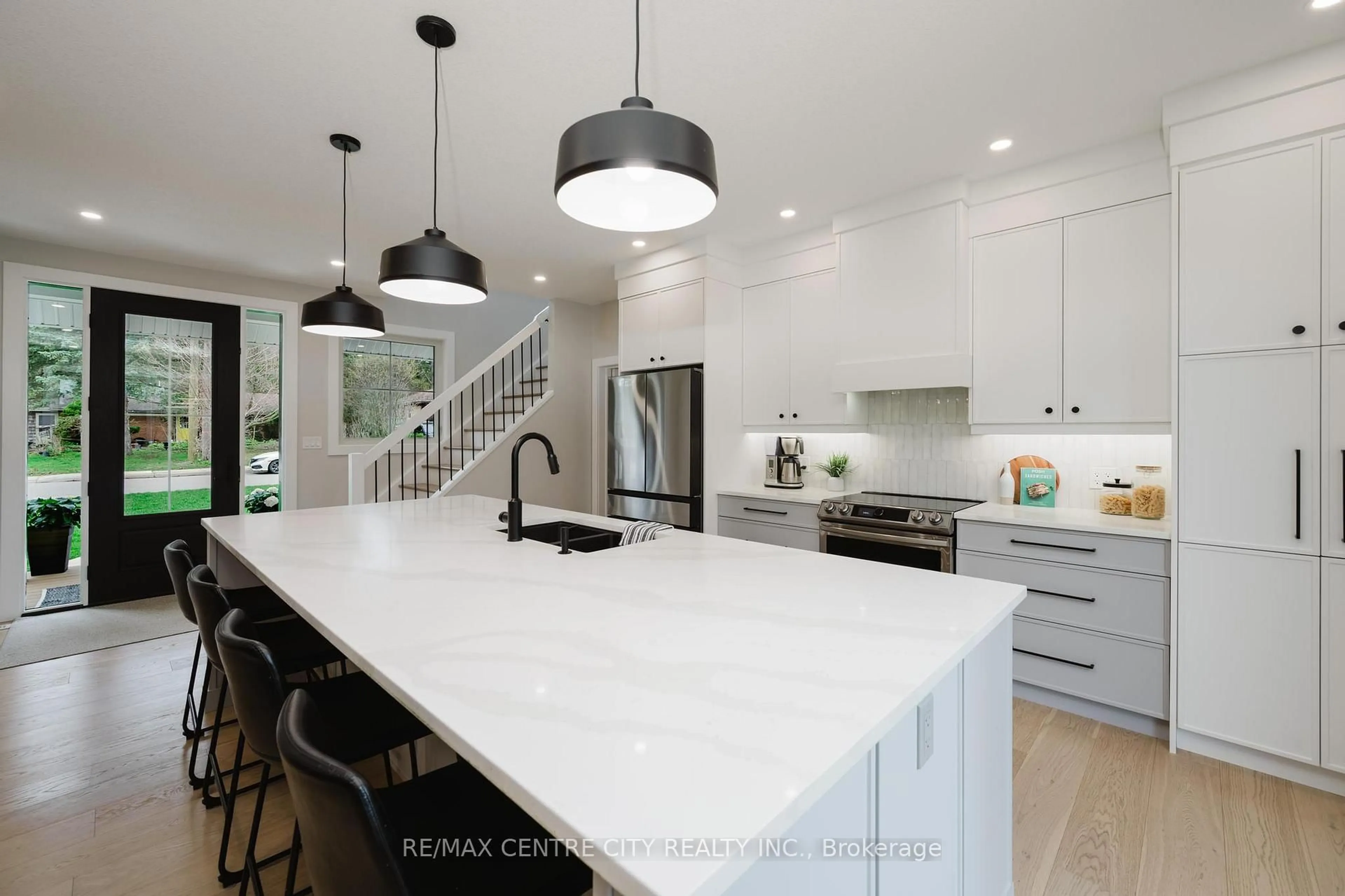 Contemporary kitchen, ceramic/tile floor for 423 West Mile Rd, London North Ontario N6H 3M3