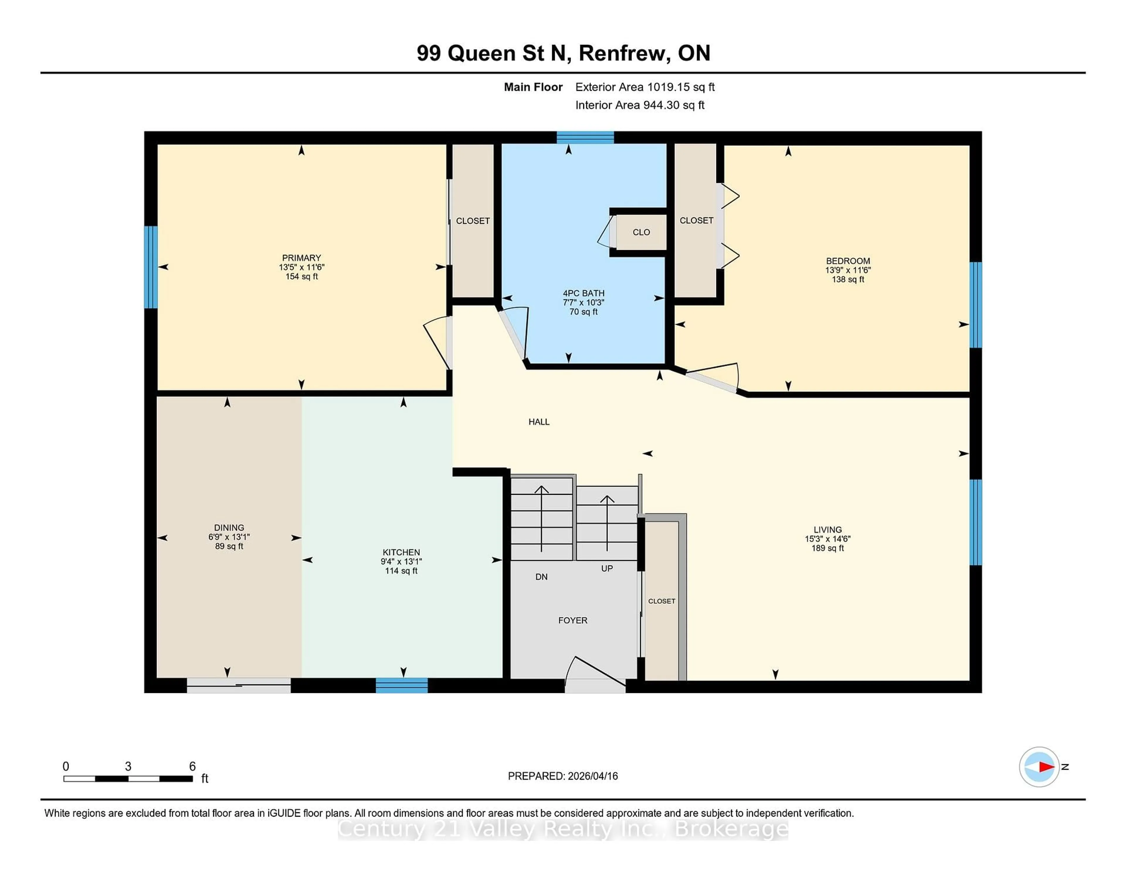Floor plan for 99 Queen St, Renfrew Ontario K7V 2A4