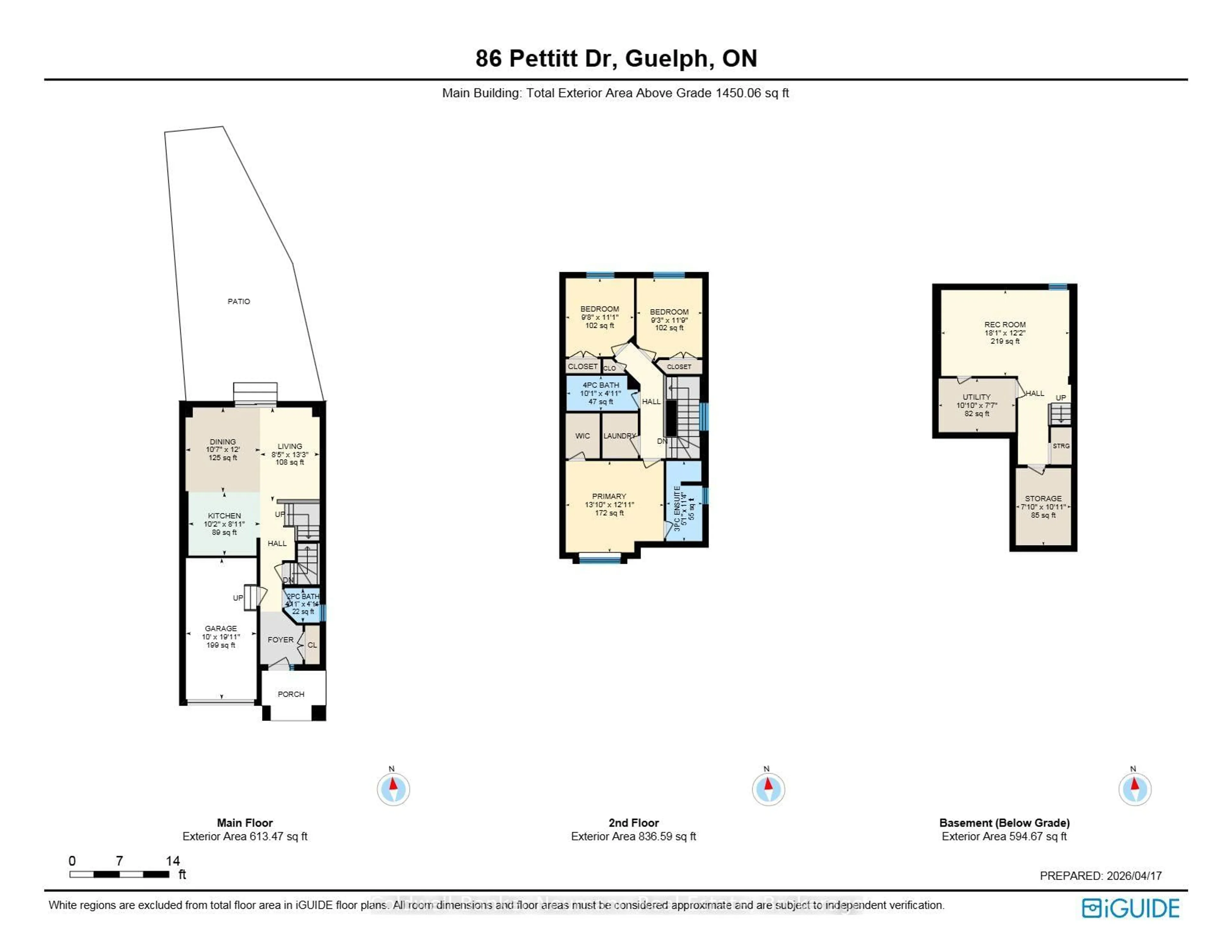 Floor plan for 86 Pettitt Dr, Guelph Ontario N1E 0M2