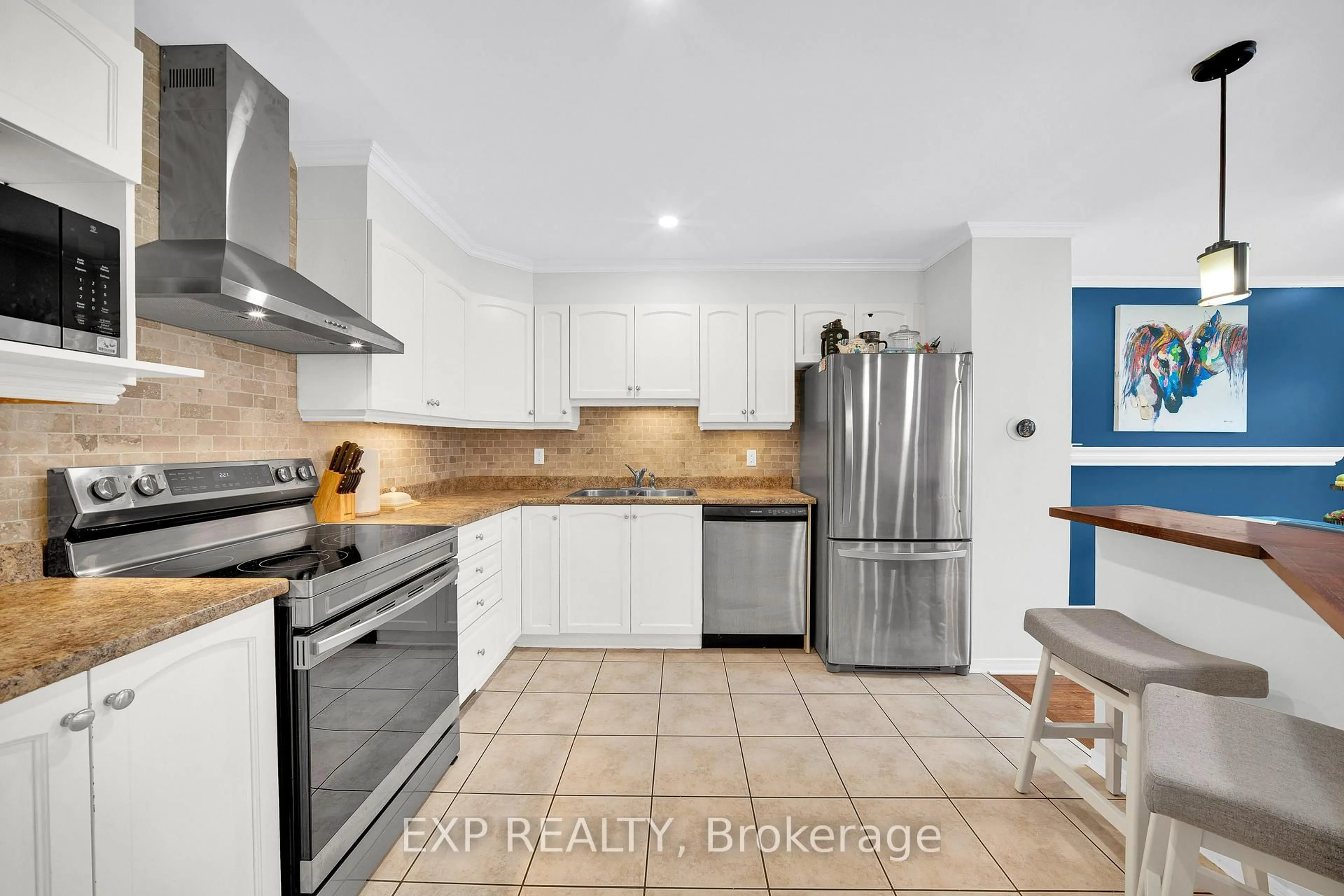 Open concept kitchen, ceramic/tile floor for 436 Claridge Dr, Ottawa Ontario K2J 5J2