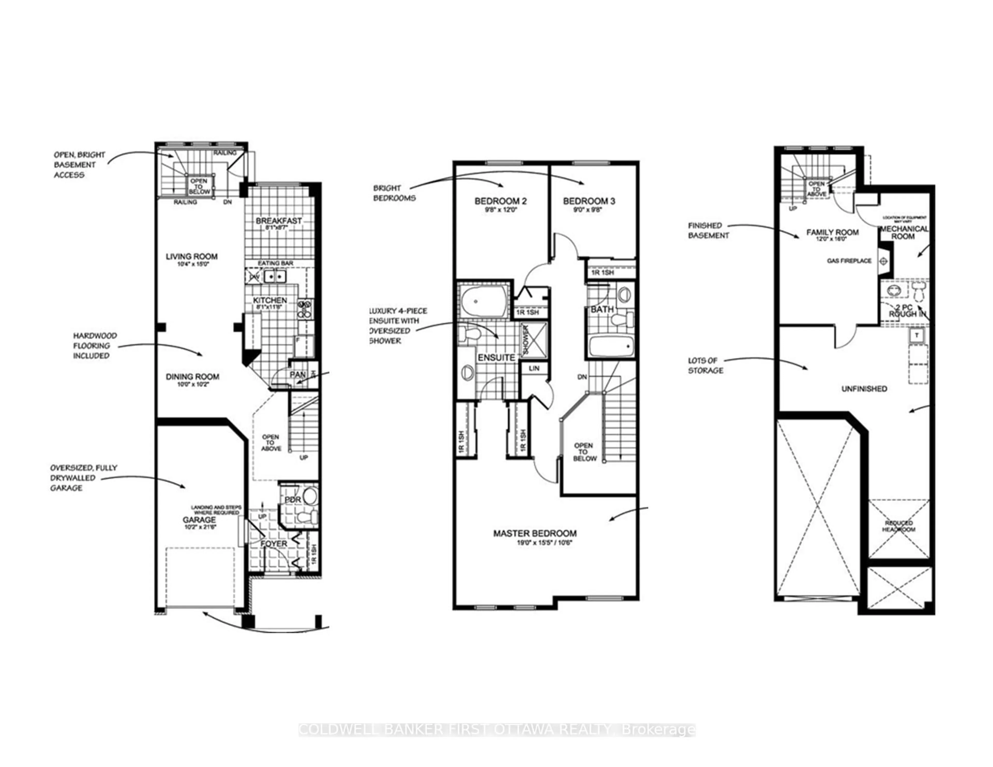 Floor plan for 278 Fergus Cres, Ottawa Ontario K2J 3L7