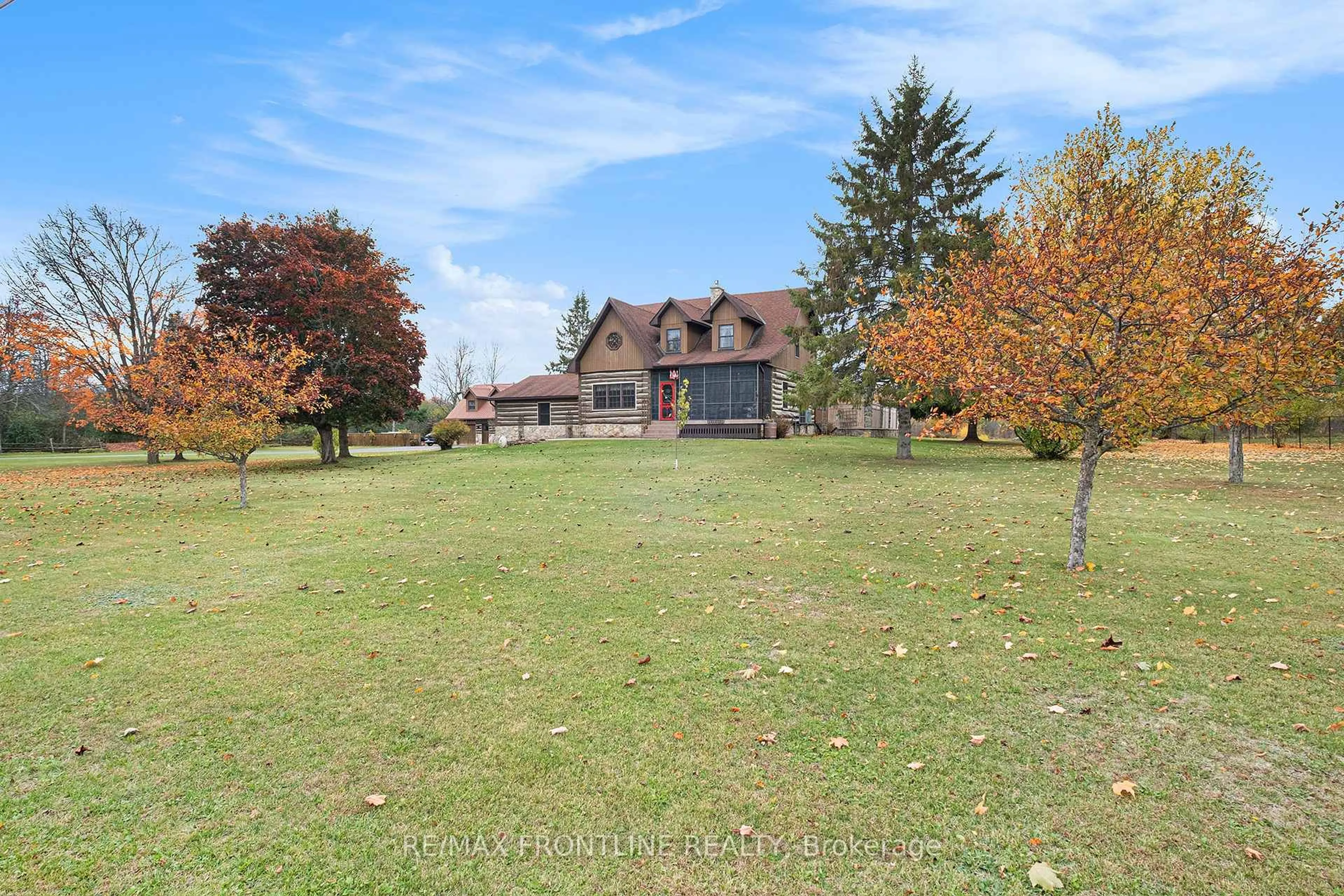 A pic from outside/outdoor area/front of a property/back of a property/a pic from drone, water/lake/river/ocean view for 510 Port Elmsley Rd, Perth Ontario K7H 3C7